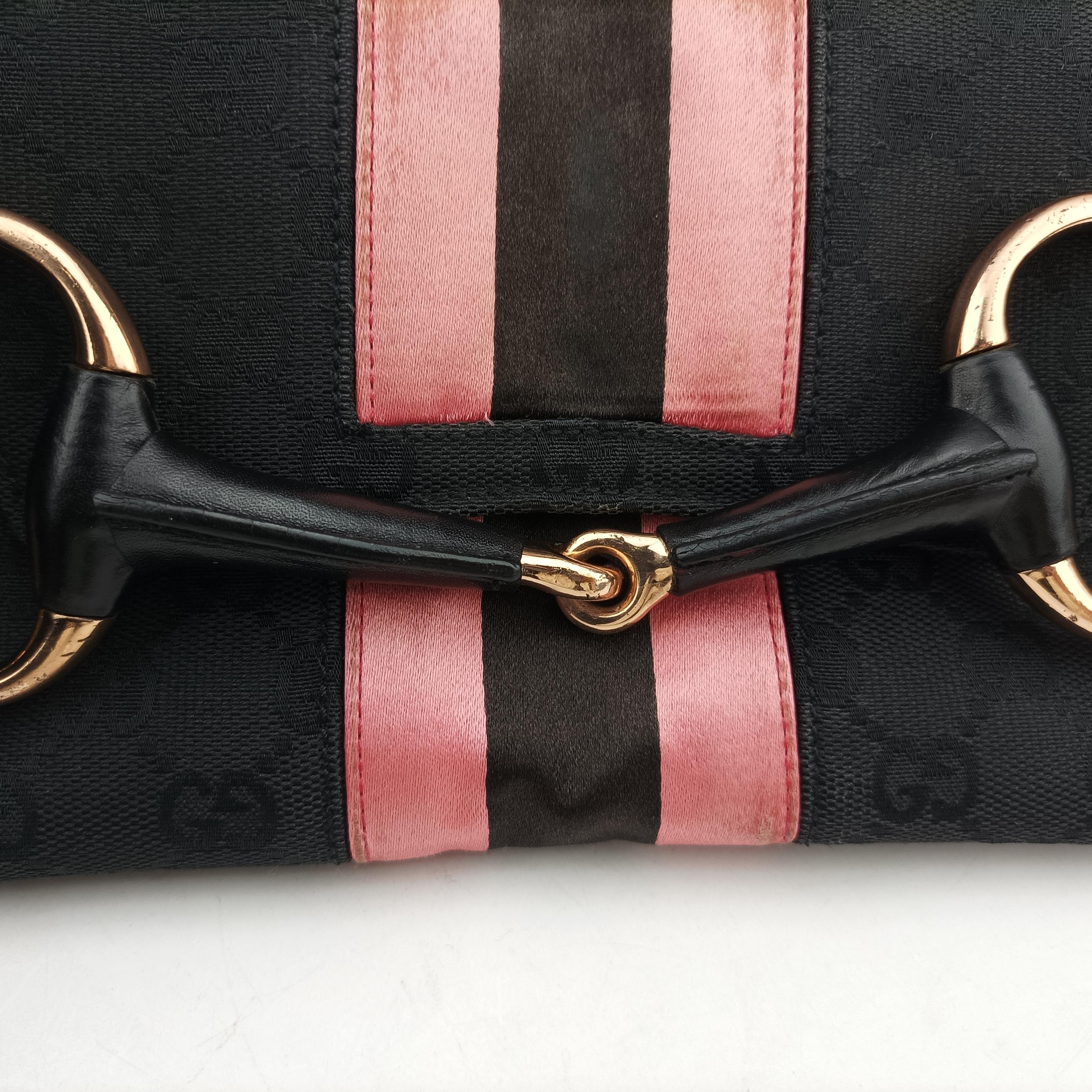 Pre-owned Gucci Horsebit Multicolour Canvas 129497 shoulderbag | stylenewstar