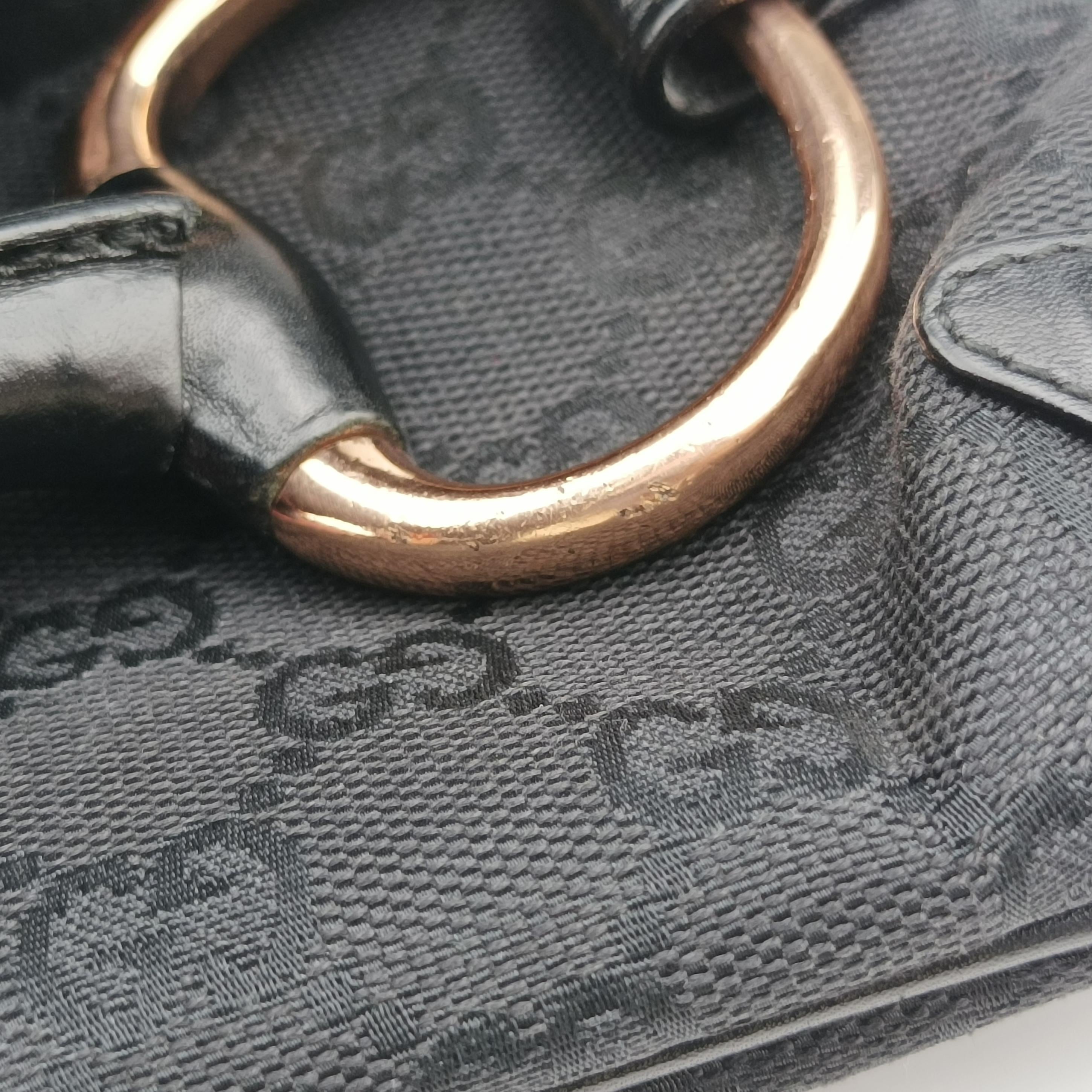 Pre-owned Gucci Horsebit Multicolour Canvas 129497 shoulderbag | stylenewstar