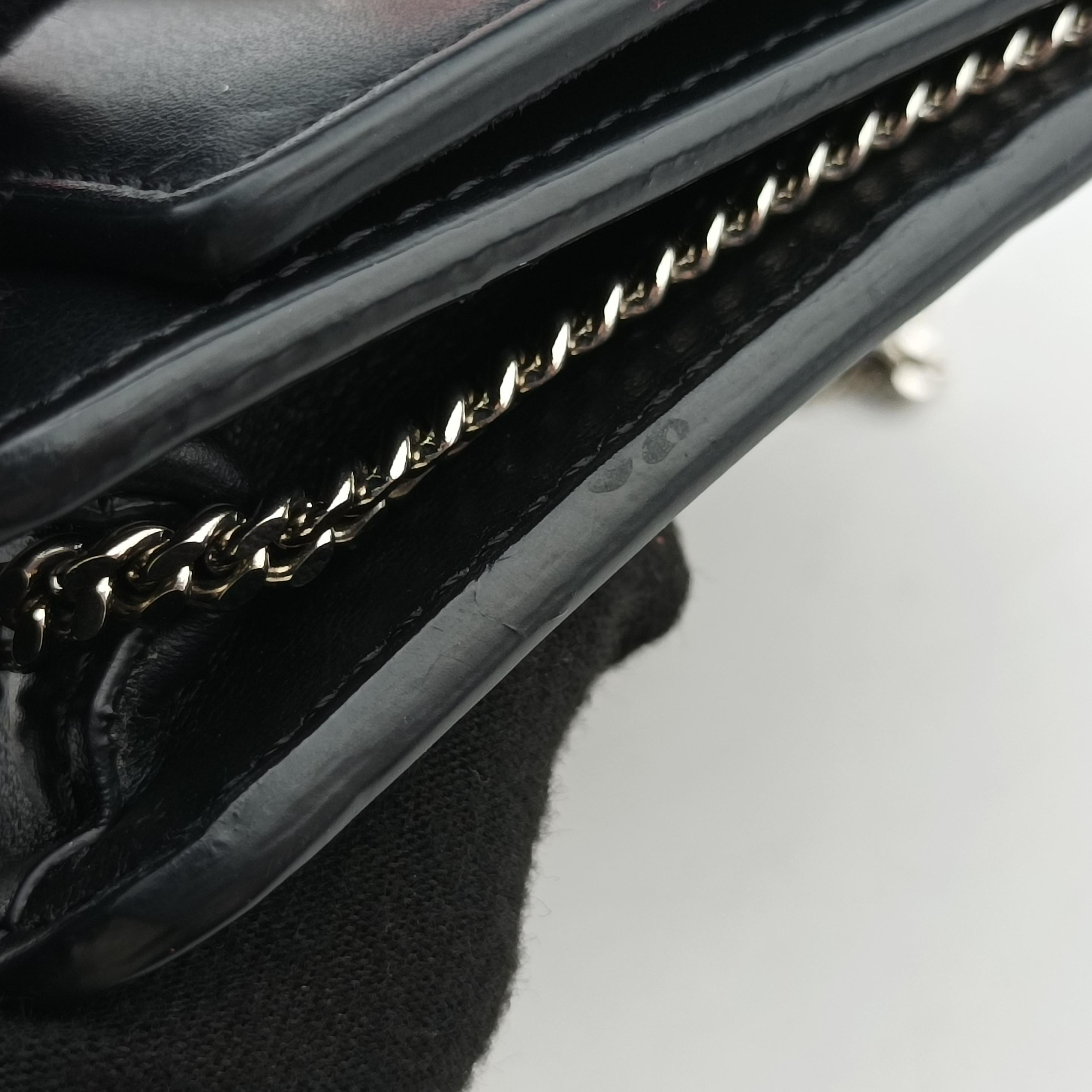 Pre-owned Fendi Monster Eyes Tube Black Leather 8M0346 shoulderbag | stylenewstar