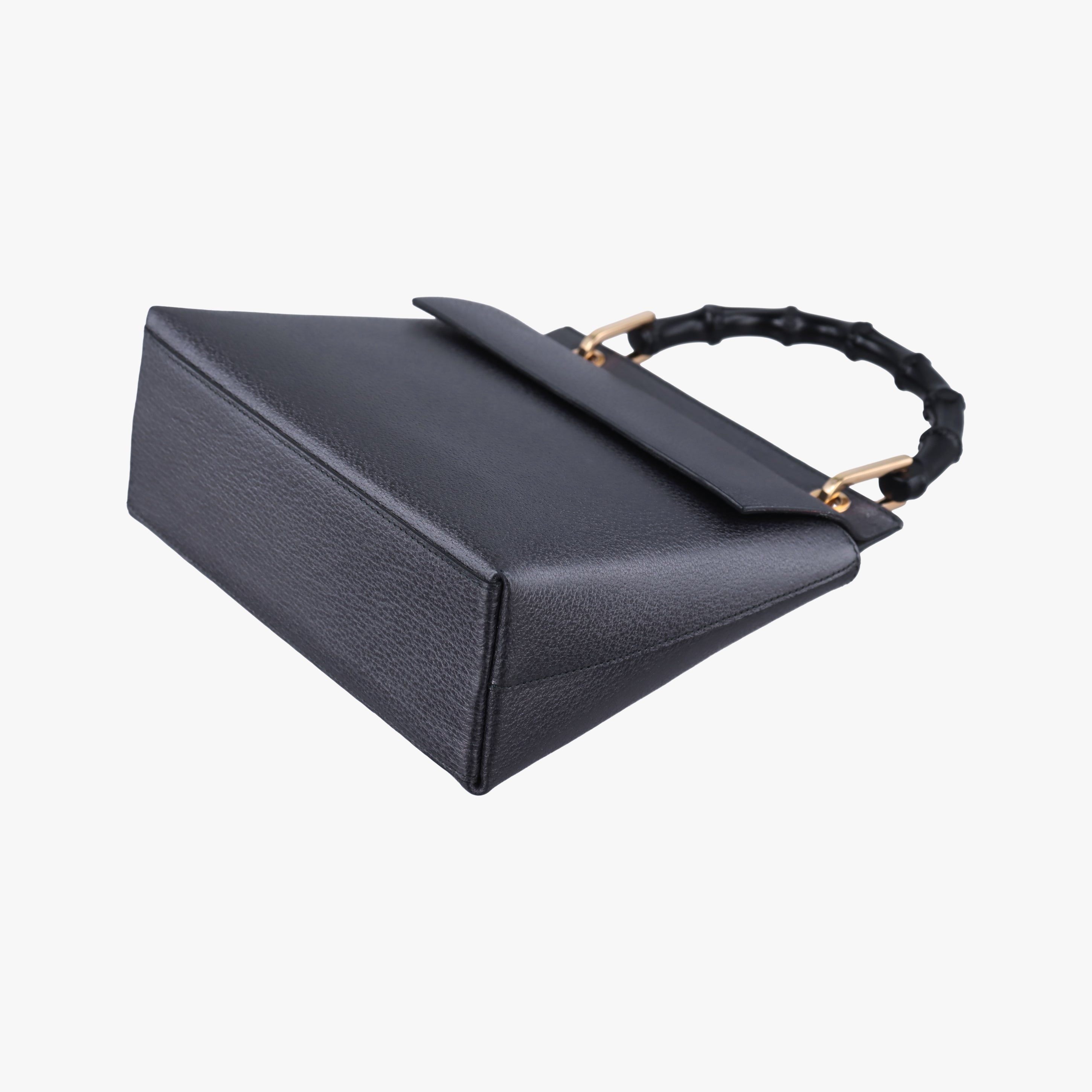 Secondhand Gucci bamboo Black Leather 001.10 handbag | stylenewstar