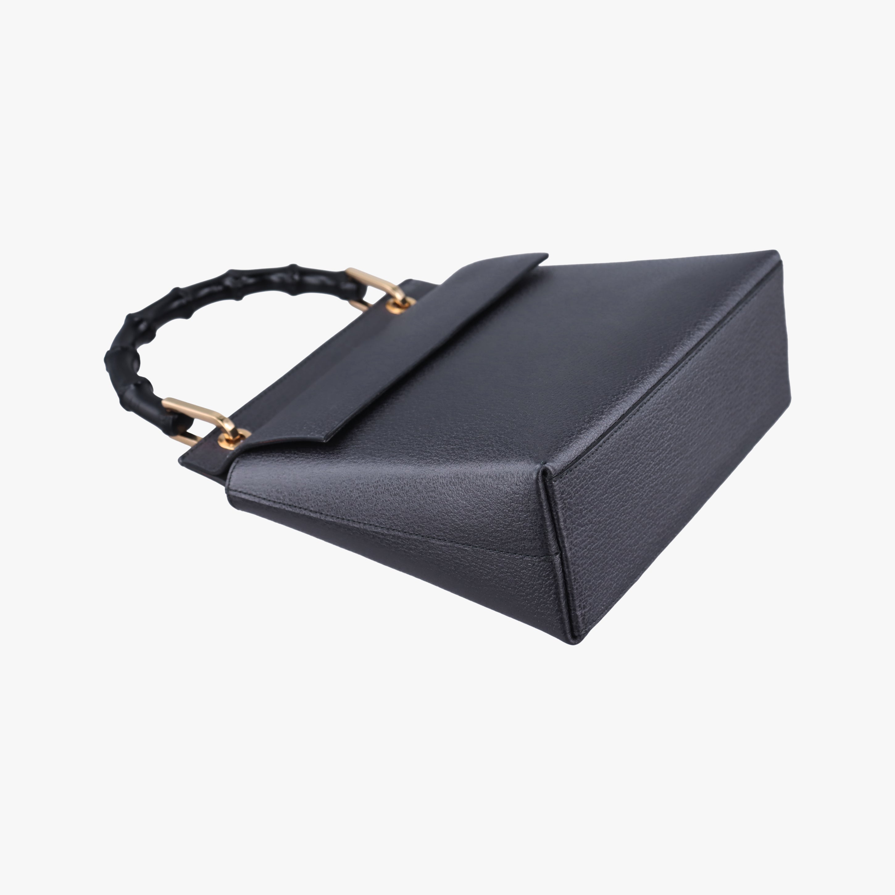 Secondhand Gucci bamboo Black Leather 001.10 handbag | stylenewstar