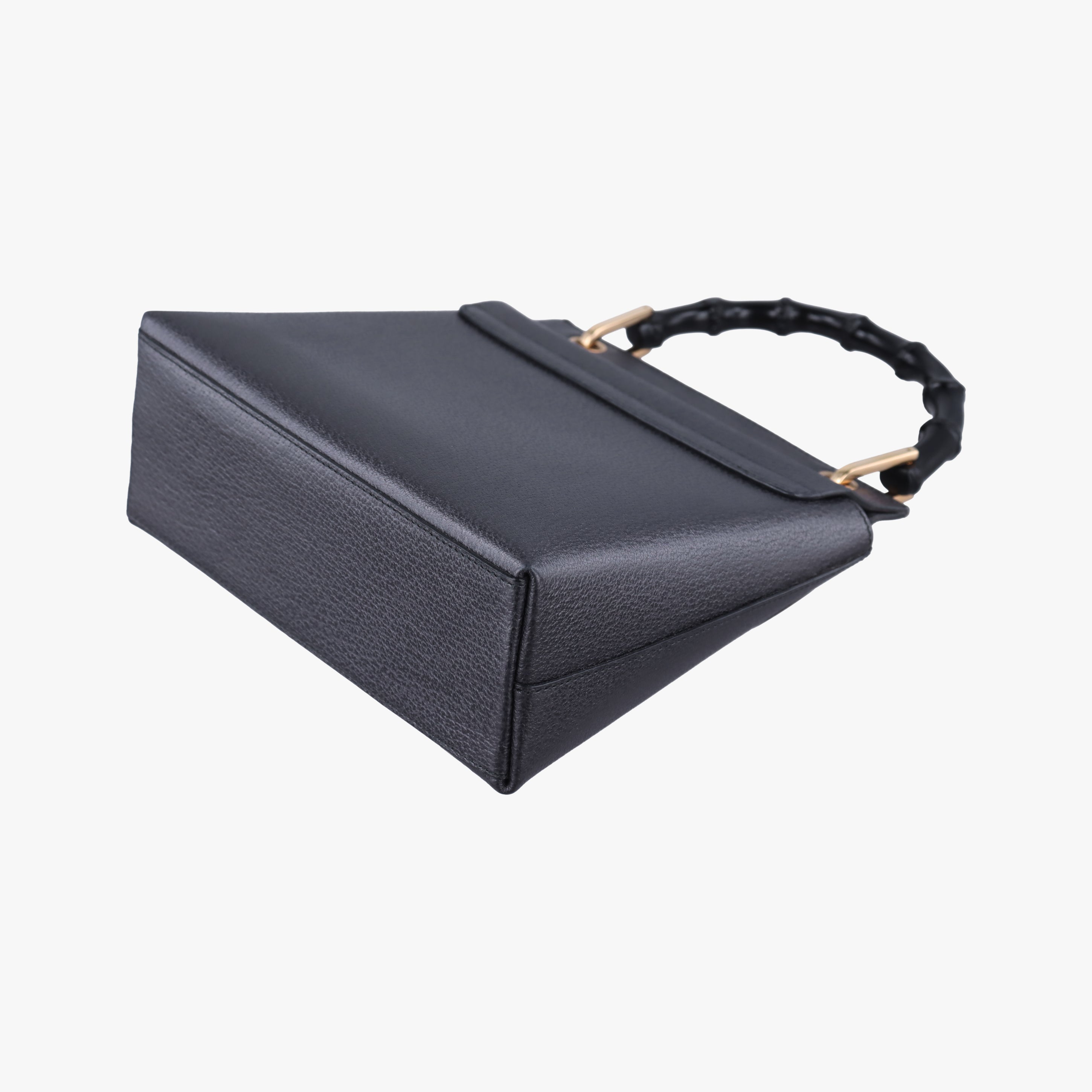 Secondhand Gucci bamboo Black Leather 001.10 handbag | stylenewstar