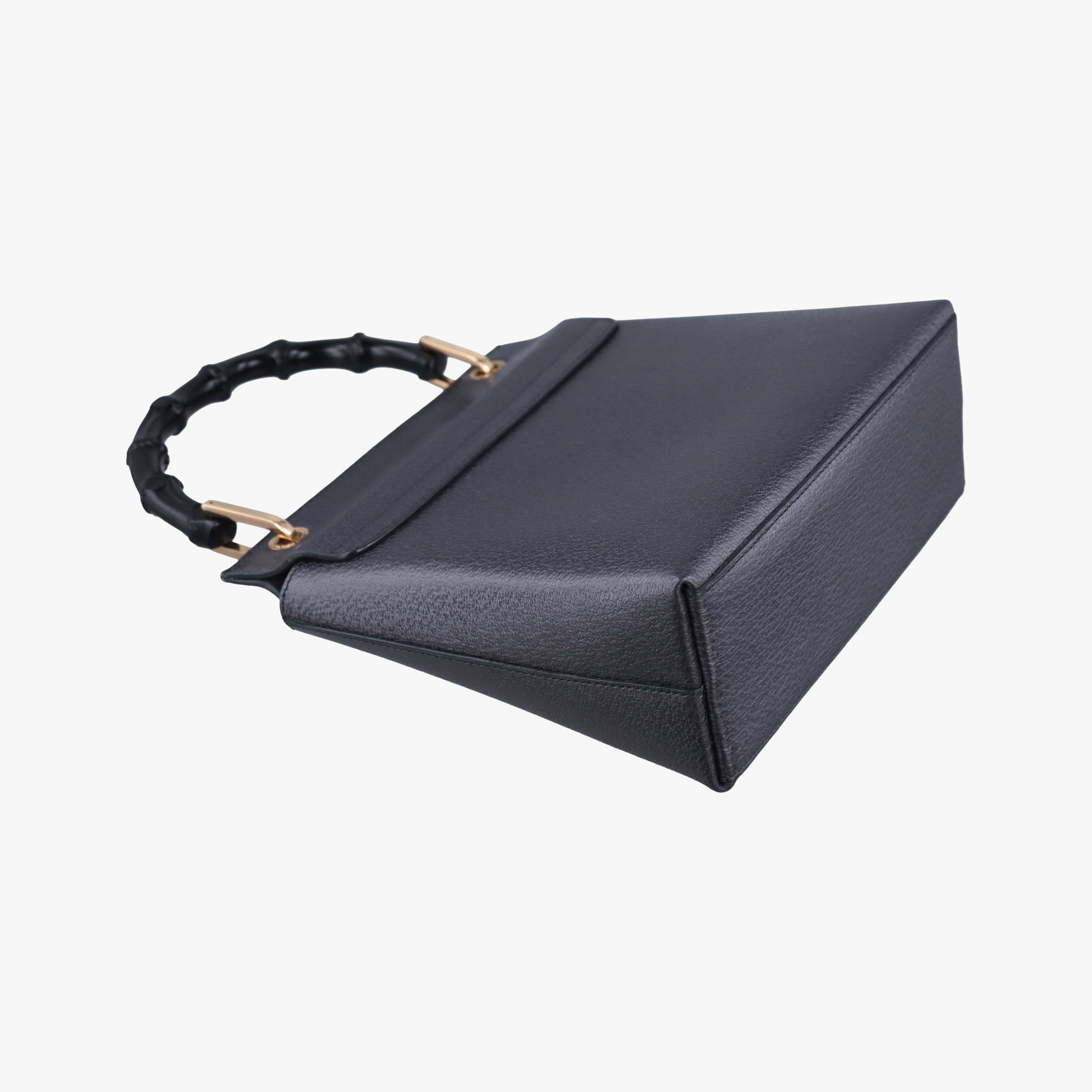 Secondhand Gucci bamboo Black Leather 001.10 handbag | stylenewstar