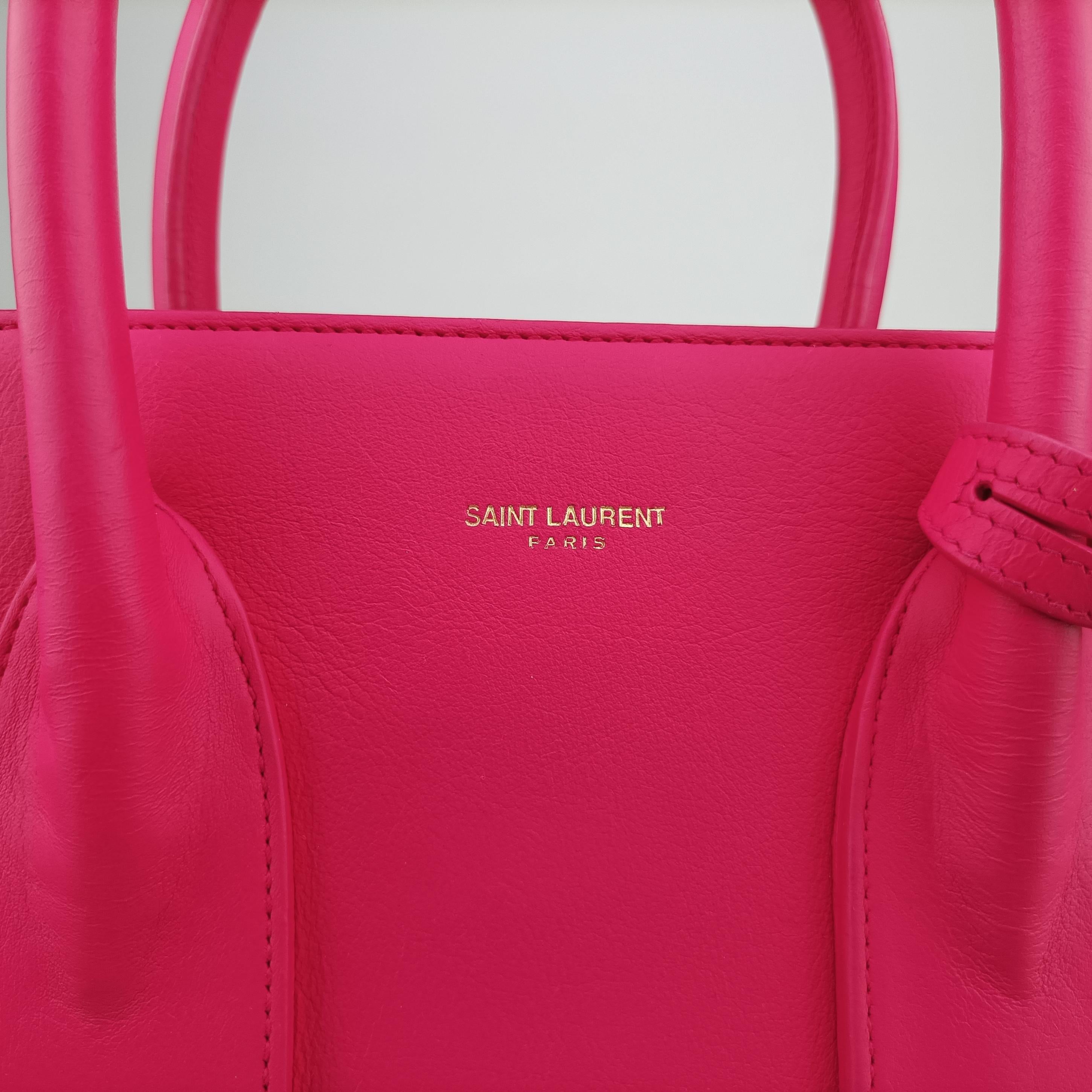 Pre-owned Yves Saint Laurent SAC DE JOUR Rose Leather 355153 shoulderbag | stylenewstar
