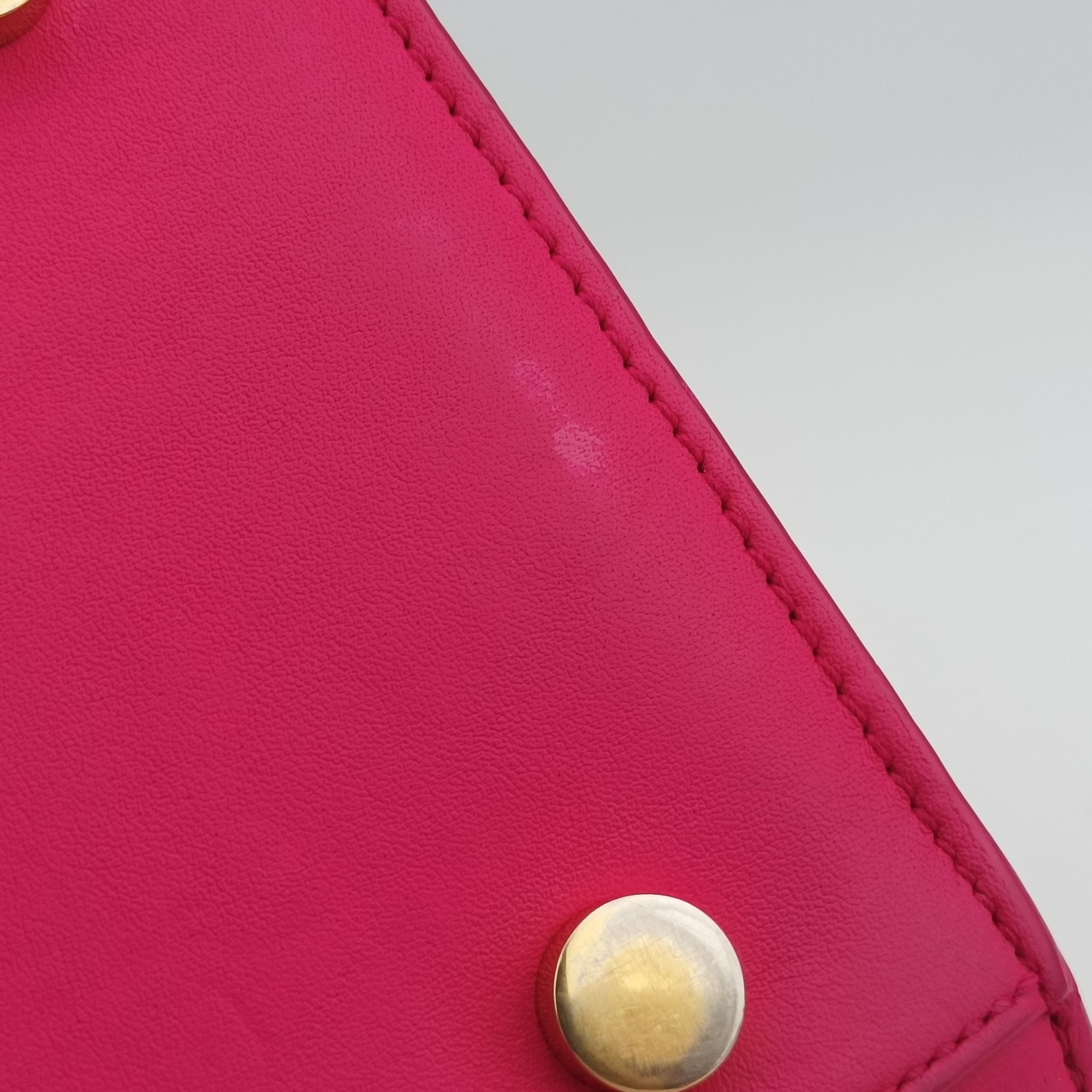 Pre-owned Yves Saint Laurent SAC DE JOUR Rose Leather 355153 shoulderbag | stylenewstar