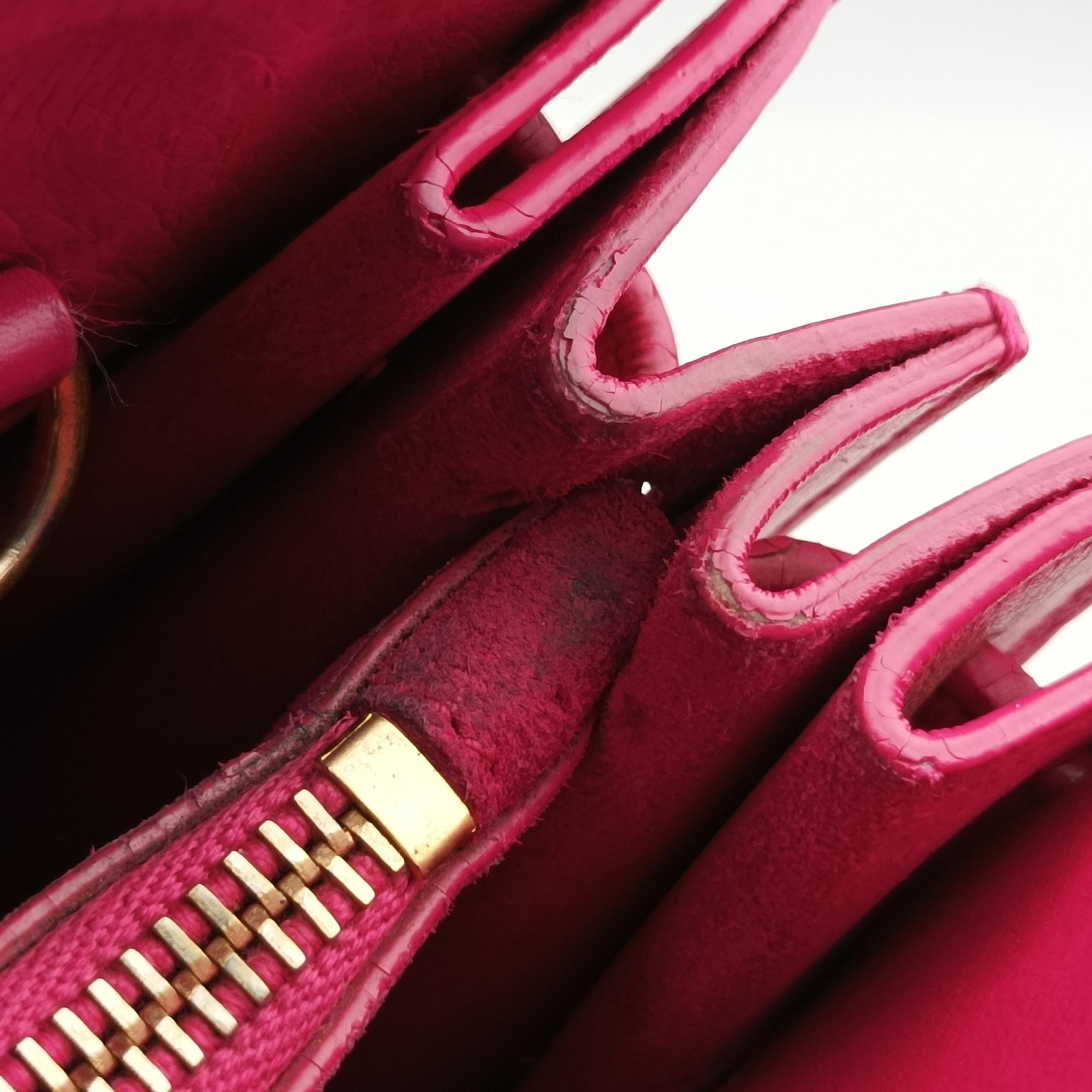 Pre-owned Yves Saint Laurent SAC DE JOUR Rose Leather 355153 shoulderbag | stylenewstar