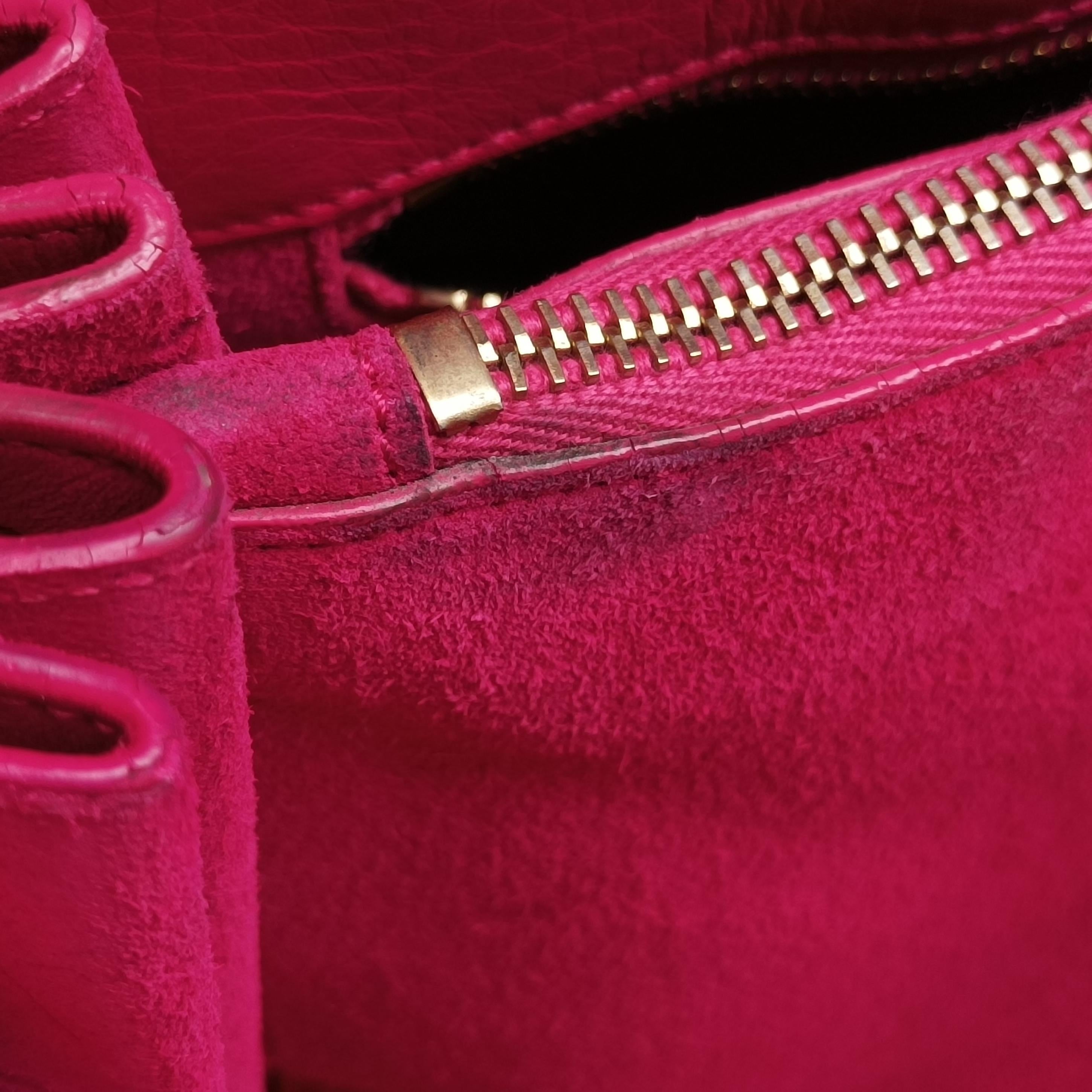 Pre-owned Yves Saint Laurent SAC DE JOUR Rose Leather 355153 shoulderbag | stylenewstar
