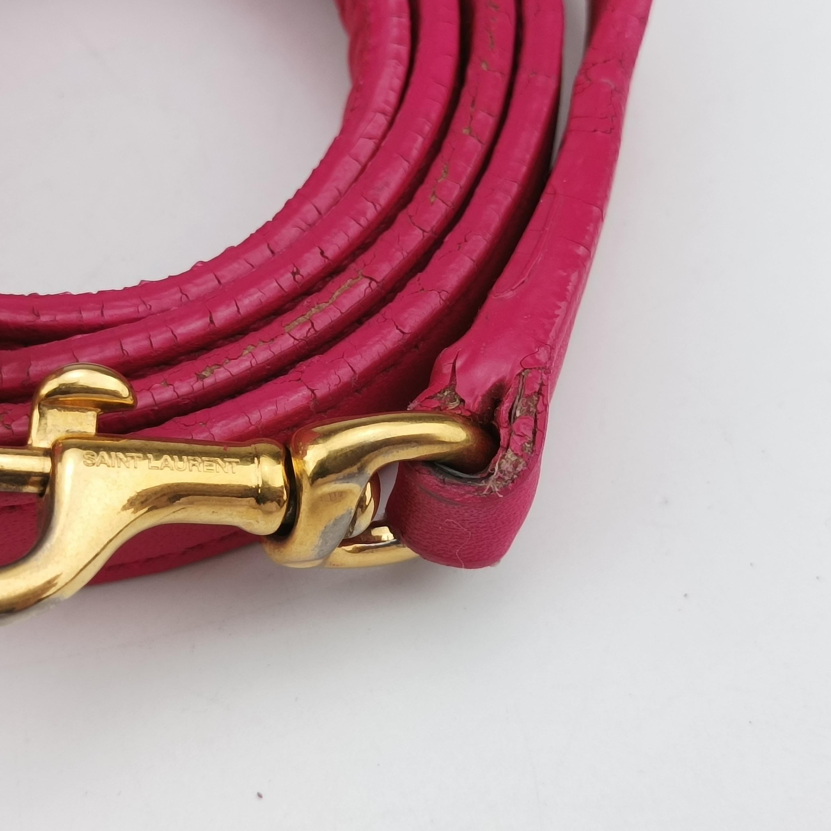 Pre-owned Yves Saint Laurent SAC DE JOUR Rose Leather 355153 shoulderbag | stylenewstar