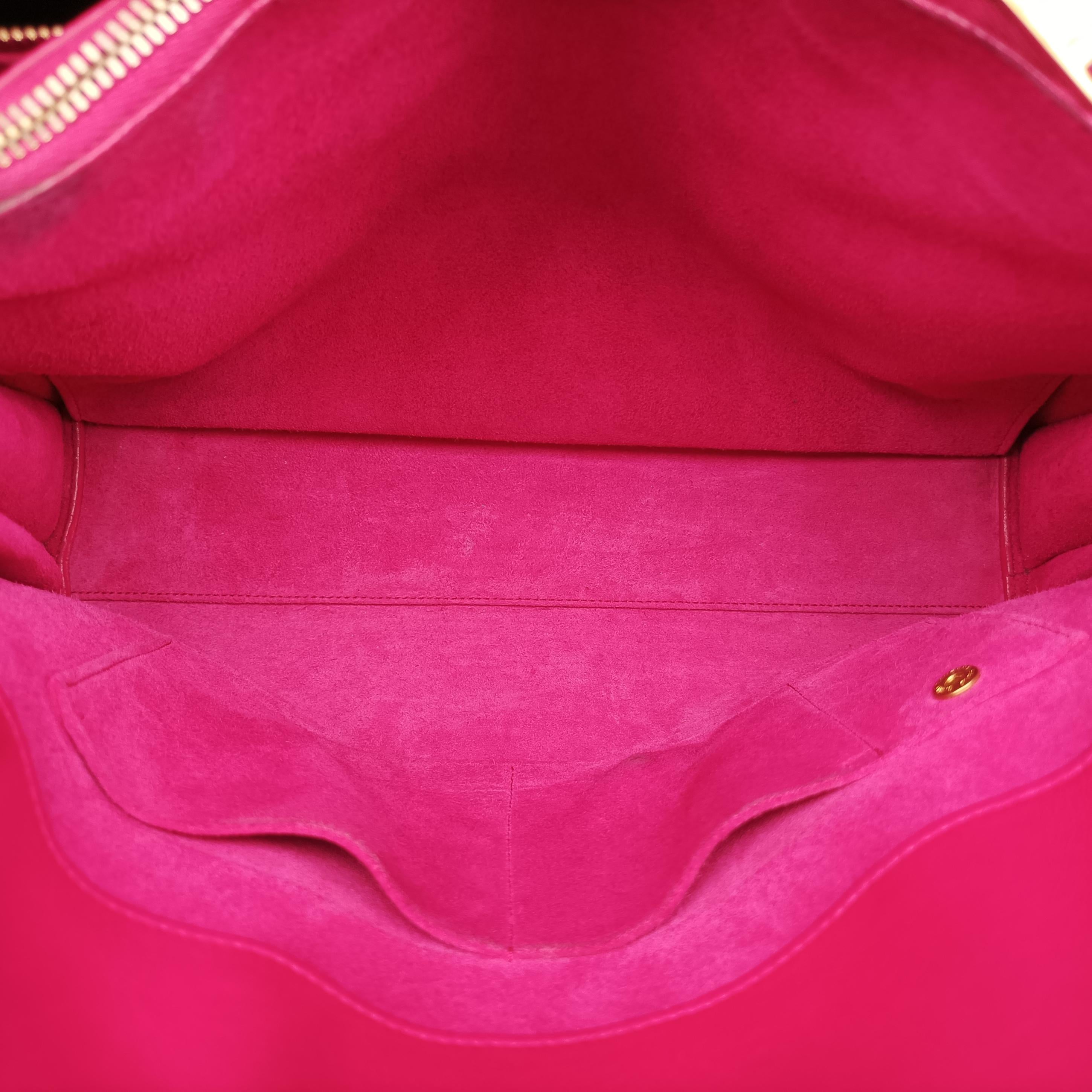 Pre-owned Yves Saint Laurent SAC DE JOUR Rose Leather 355153 shoulderbag | stylenewstar
