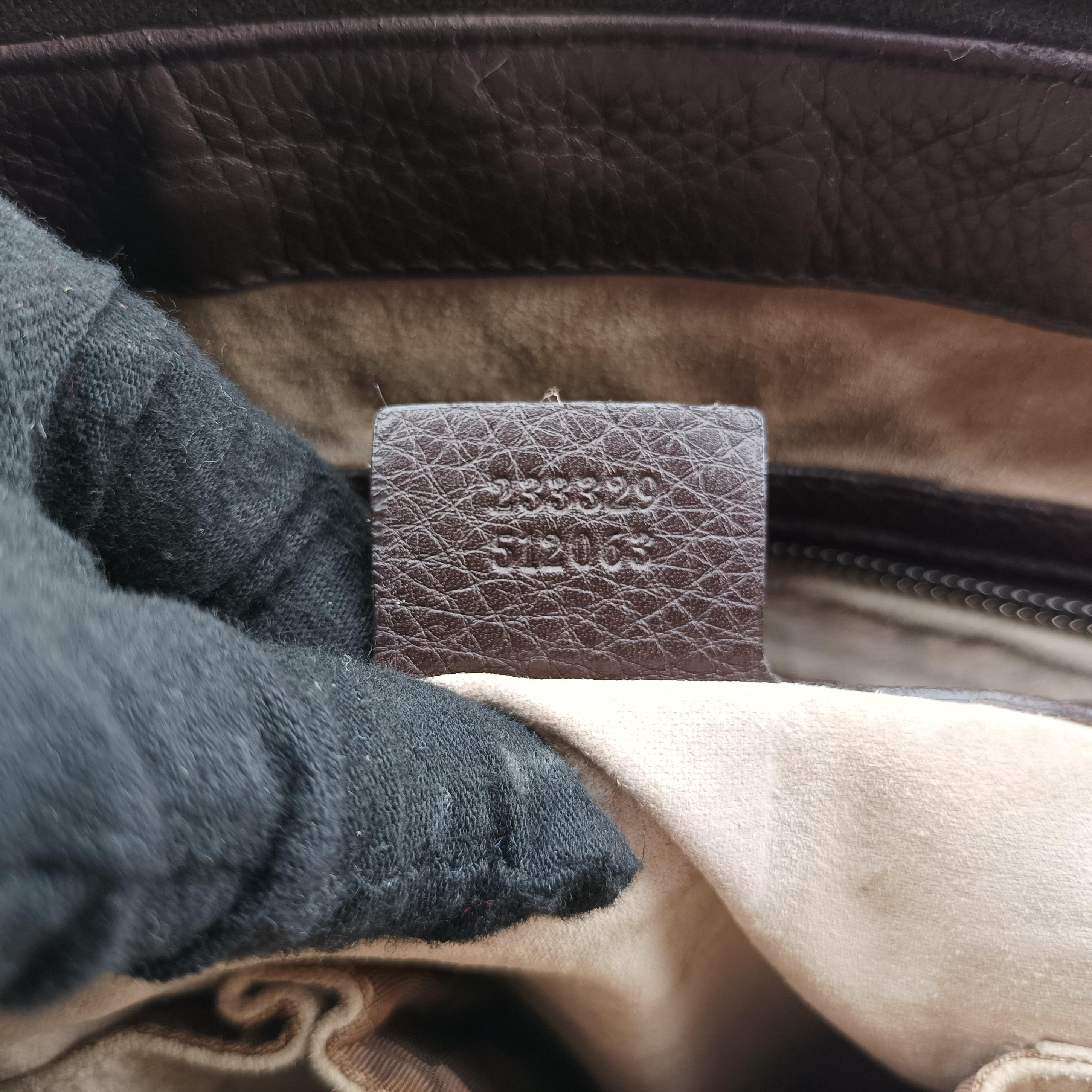 Pre-owned Gucci Messenger  logo Brown Leather 233329 shoulderbag | stylenewstar
