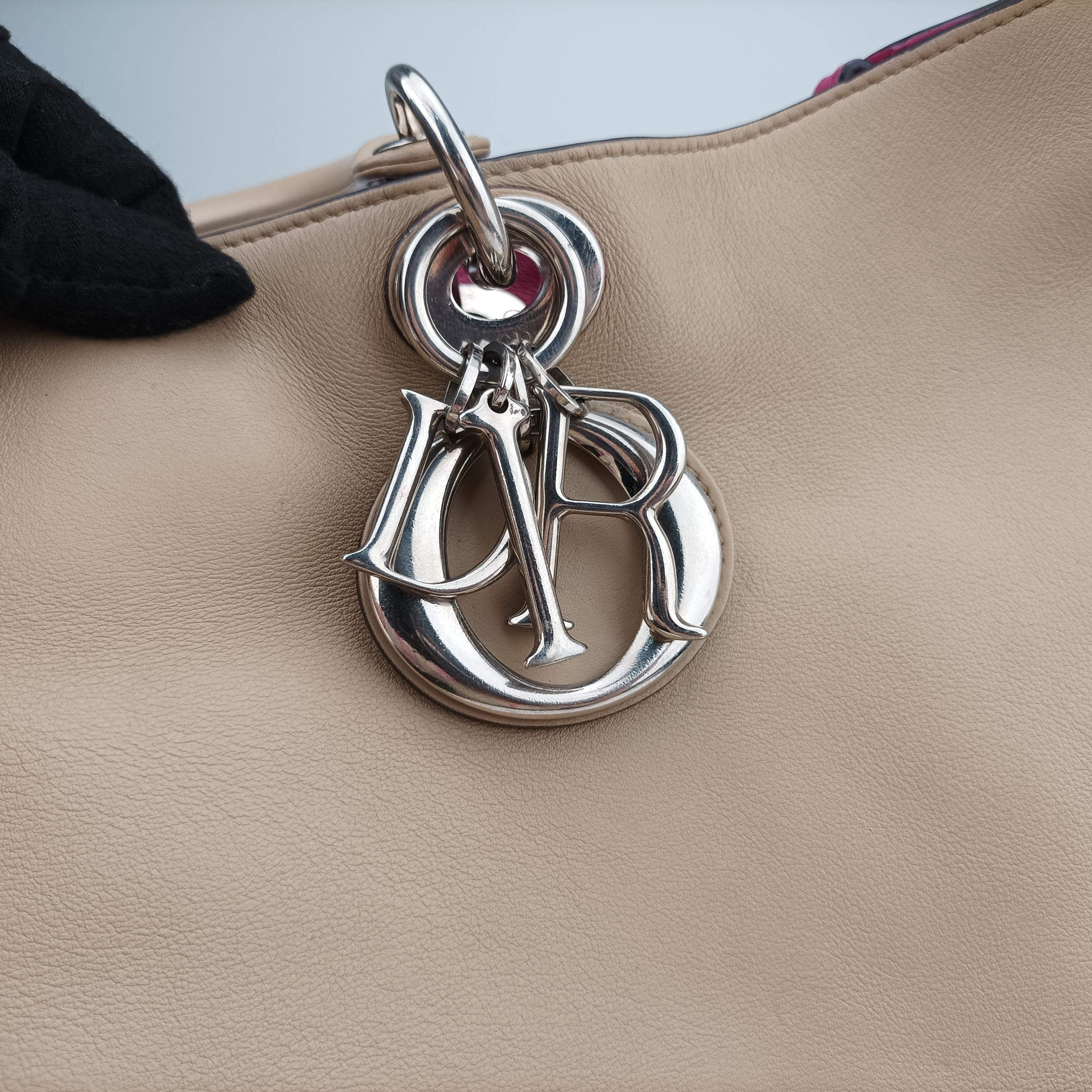 Pre-owned Christian Dior Diorissimo Beige Leather  shoulderbag | stylenewstar