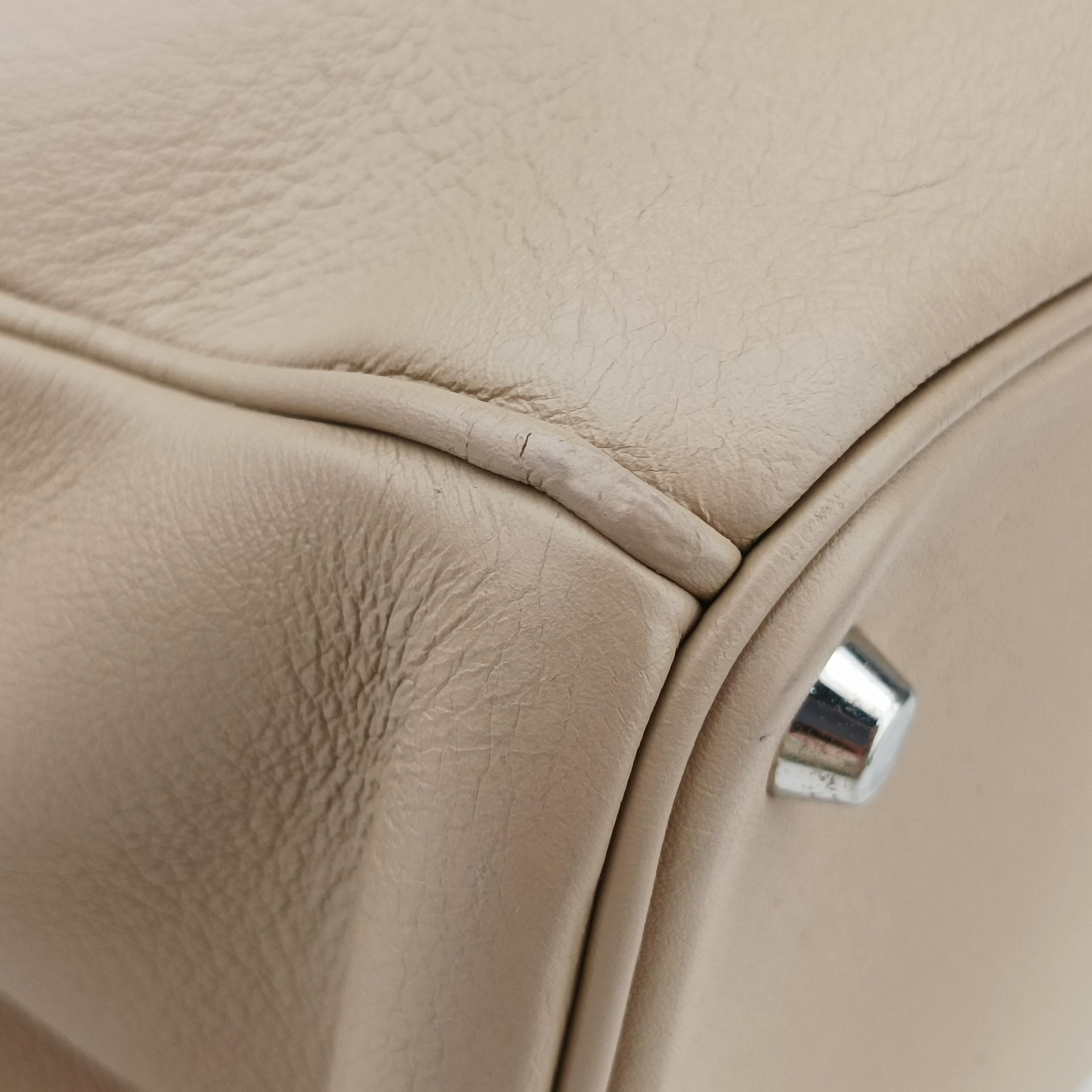 Pre-owned Christian Dior Diorissimo Beige Leather  shoulderbag | stylenewstar