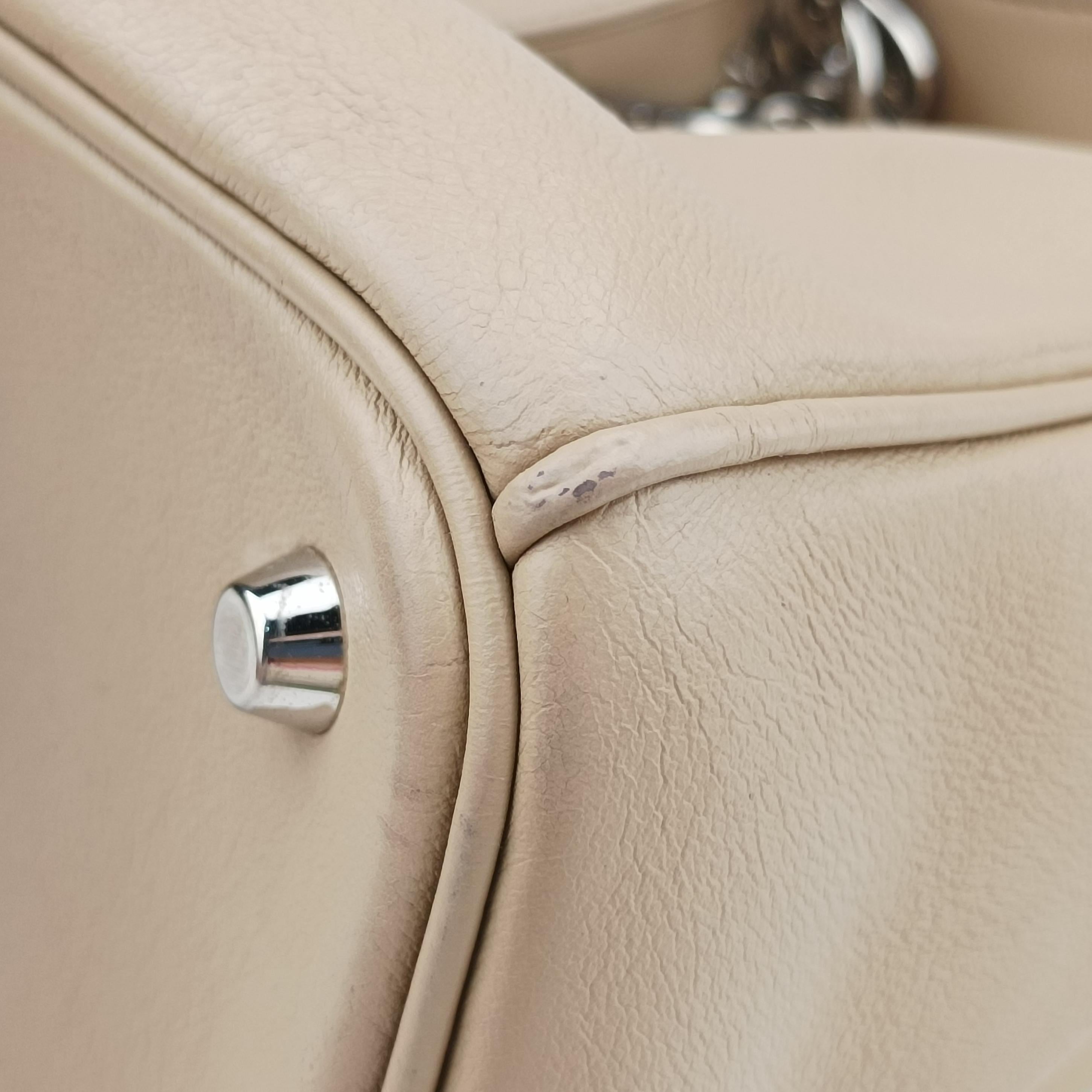 Pre-owned Christian Dior Diorissimo Beige Leather  shoulderbag | stylenewstar