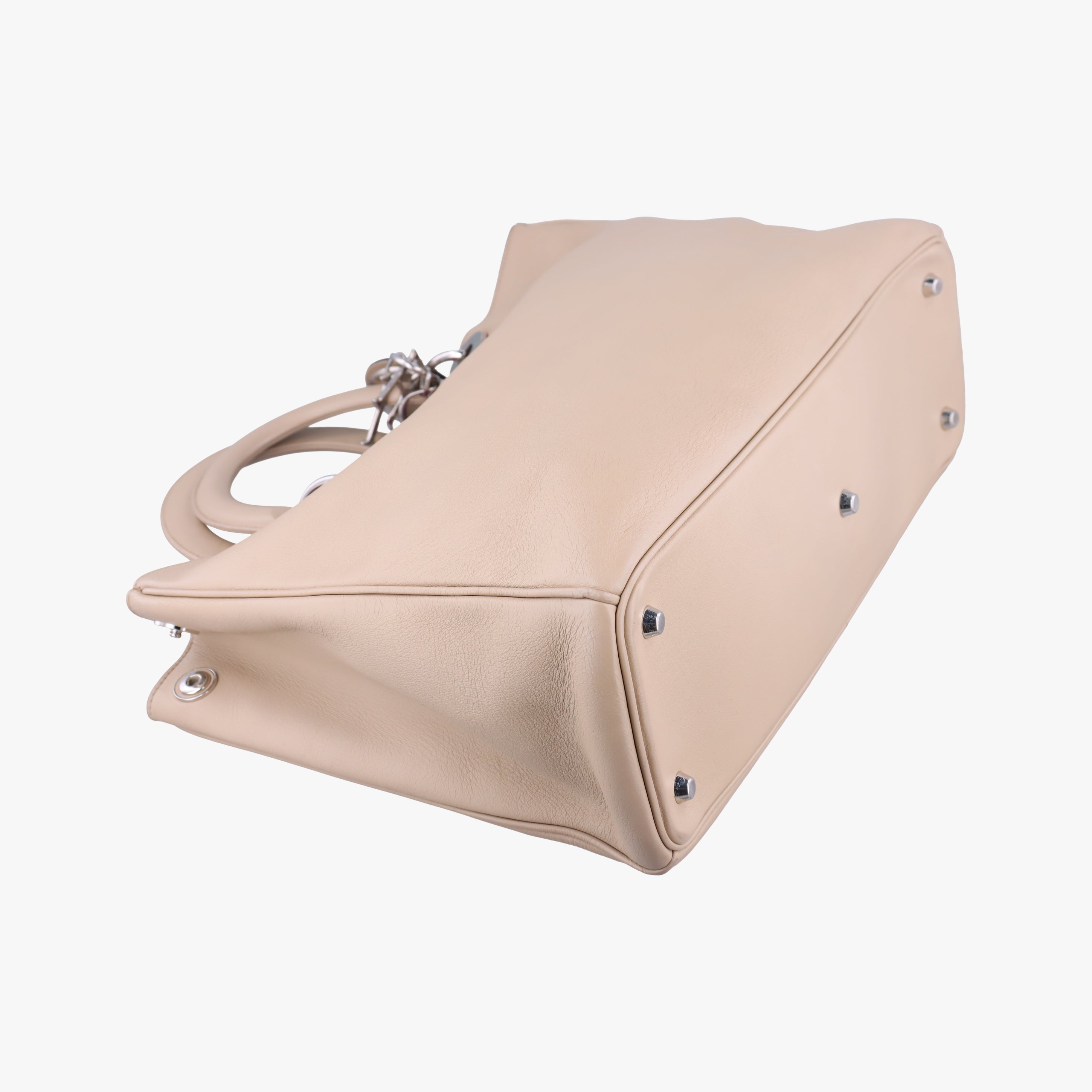 Pre-owned Christian Dior Diorissimo Beige Leather  shoulderbag | stylenewstar