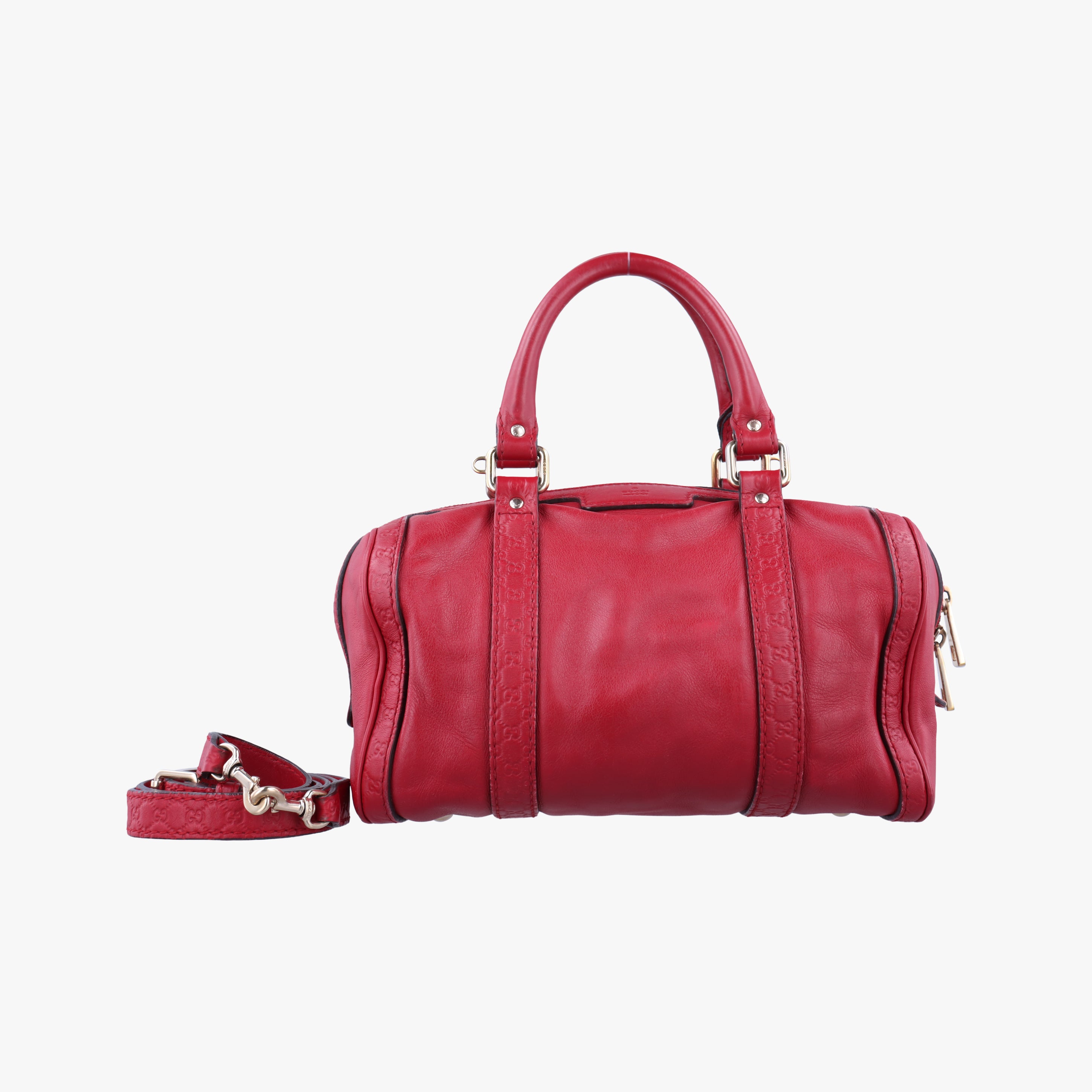 Pre-owned Gucci Sherry Line Red Leather 269876 shoulderbag | stylenewstar