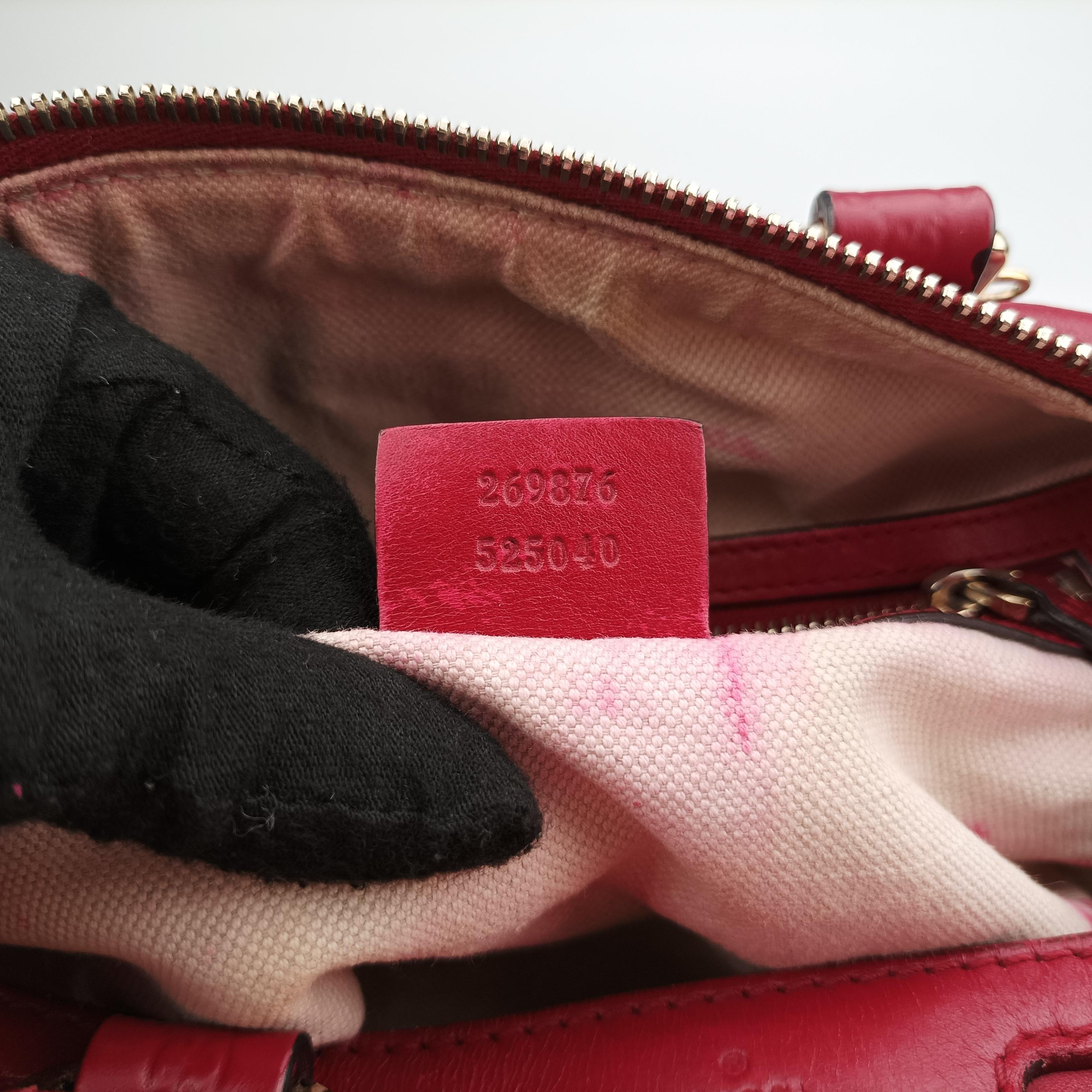Pre-owned Gucci Sherry Line Red Leather 269876 shoulderbag | stylenewstar