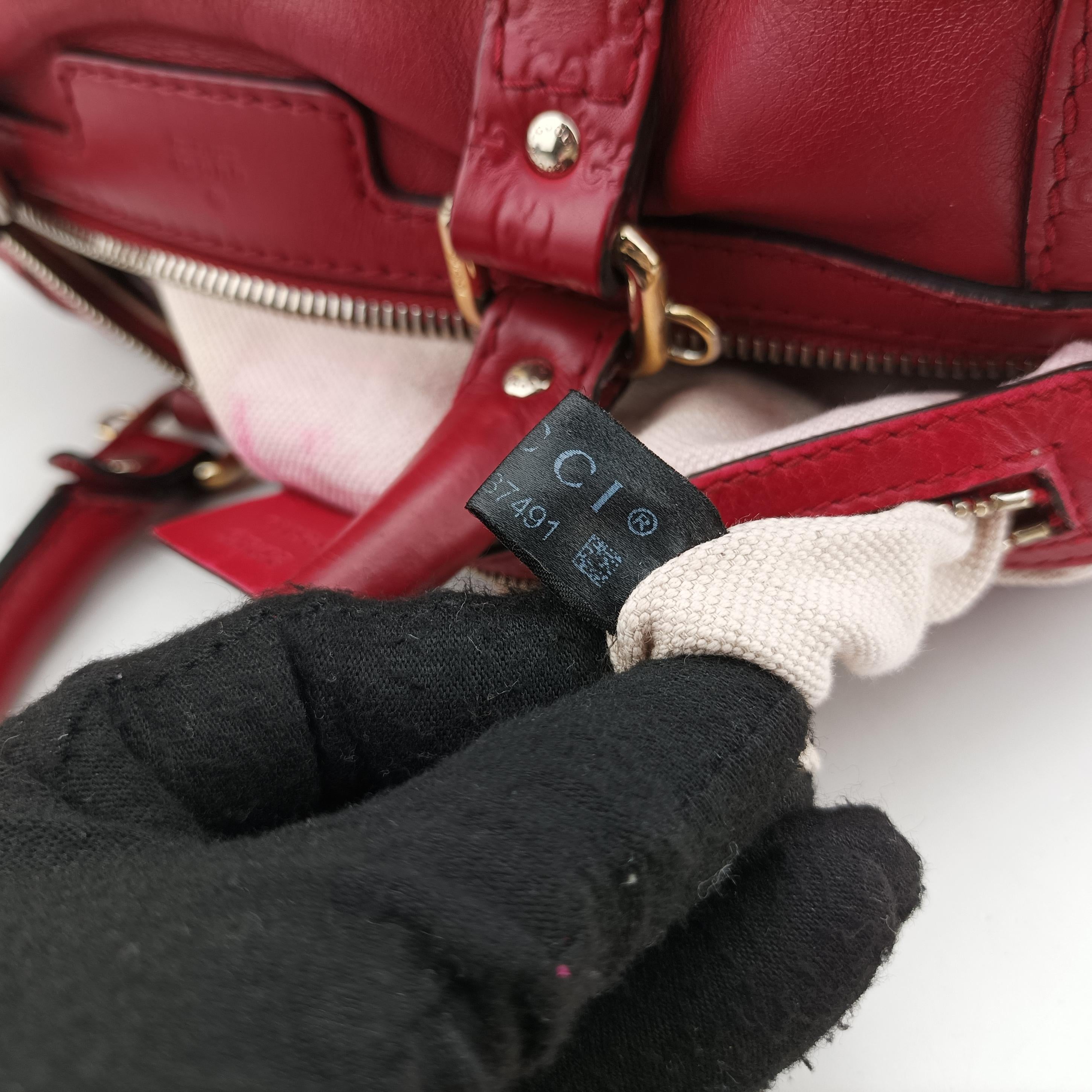 Pre-owned Gucci Sherry Line Red Leather 269876 shoulderbag | stylenewstar