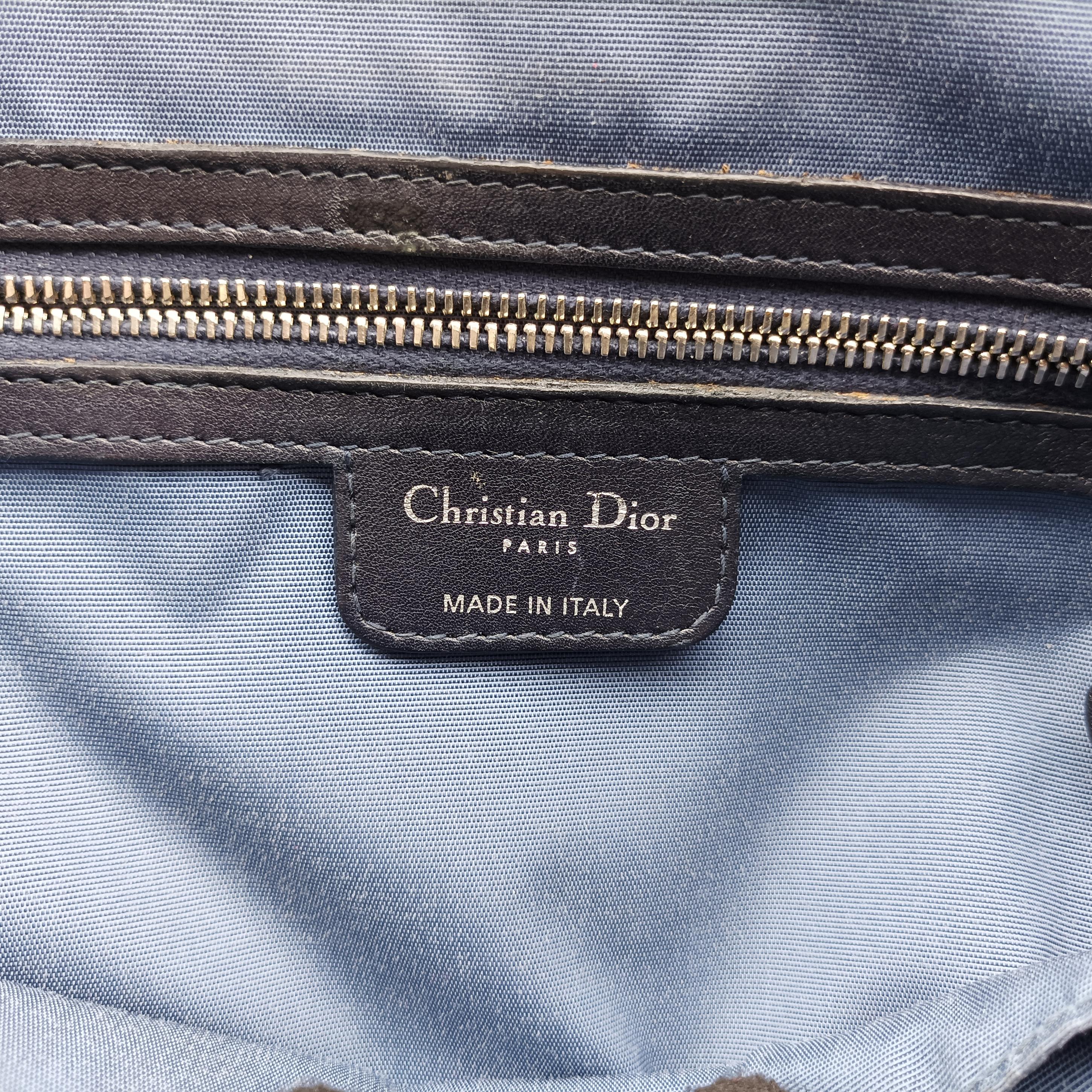 Pre-owned Christian Dior Granville Navy lambskin  handbag | stylenewstar