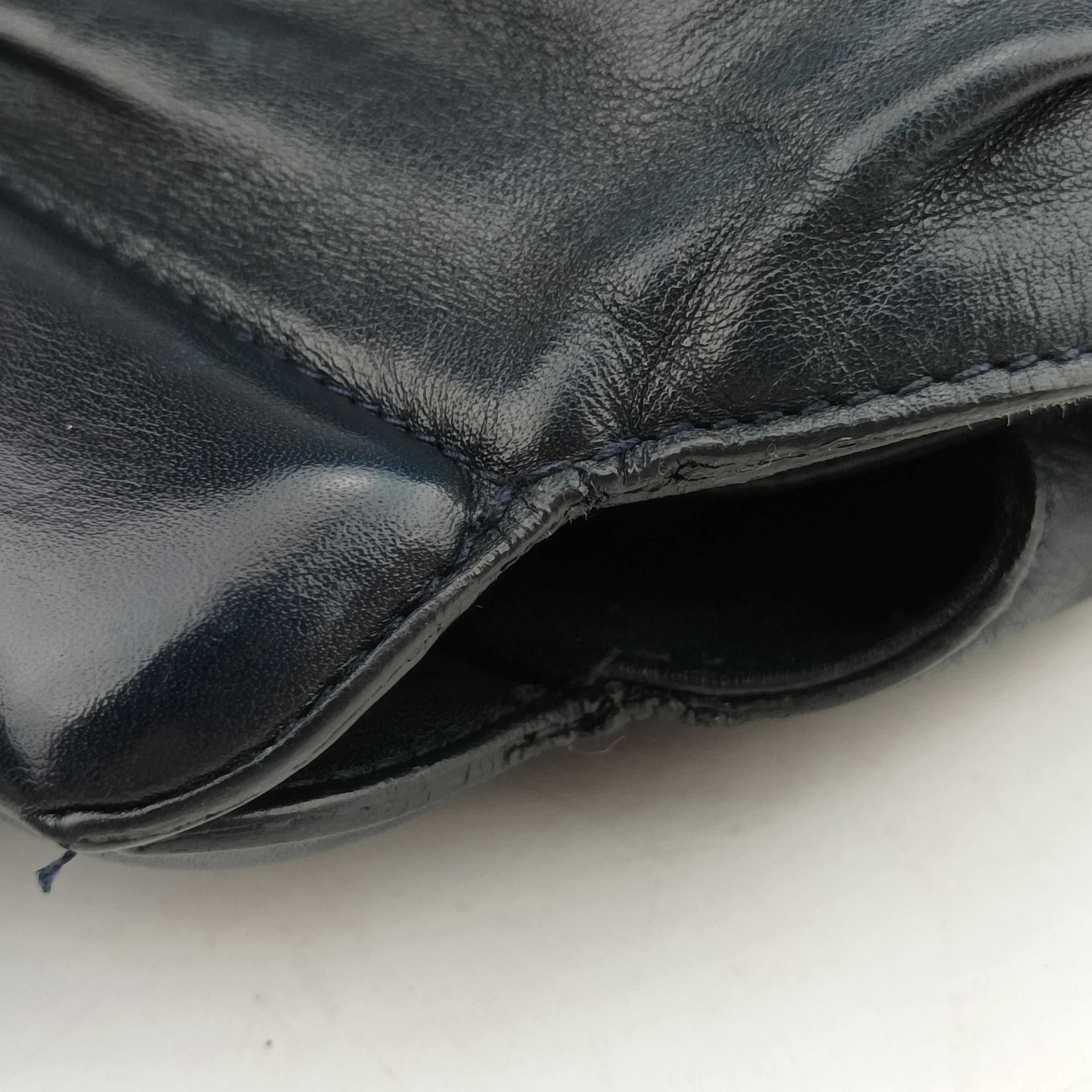 Pre-owned Christian Dior Granville Navy lambskin  handbag | stylenewstar
