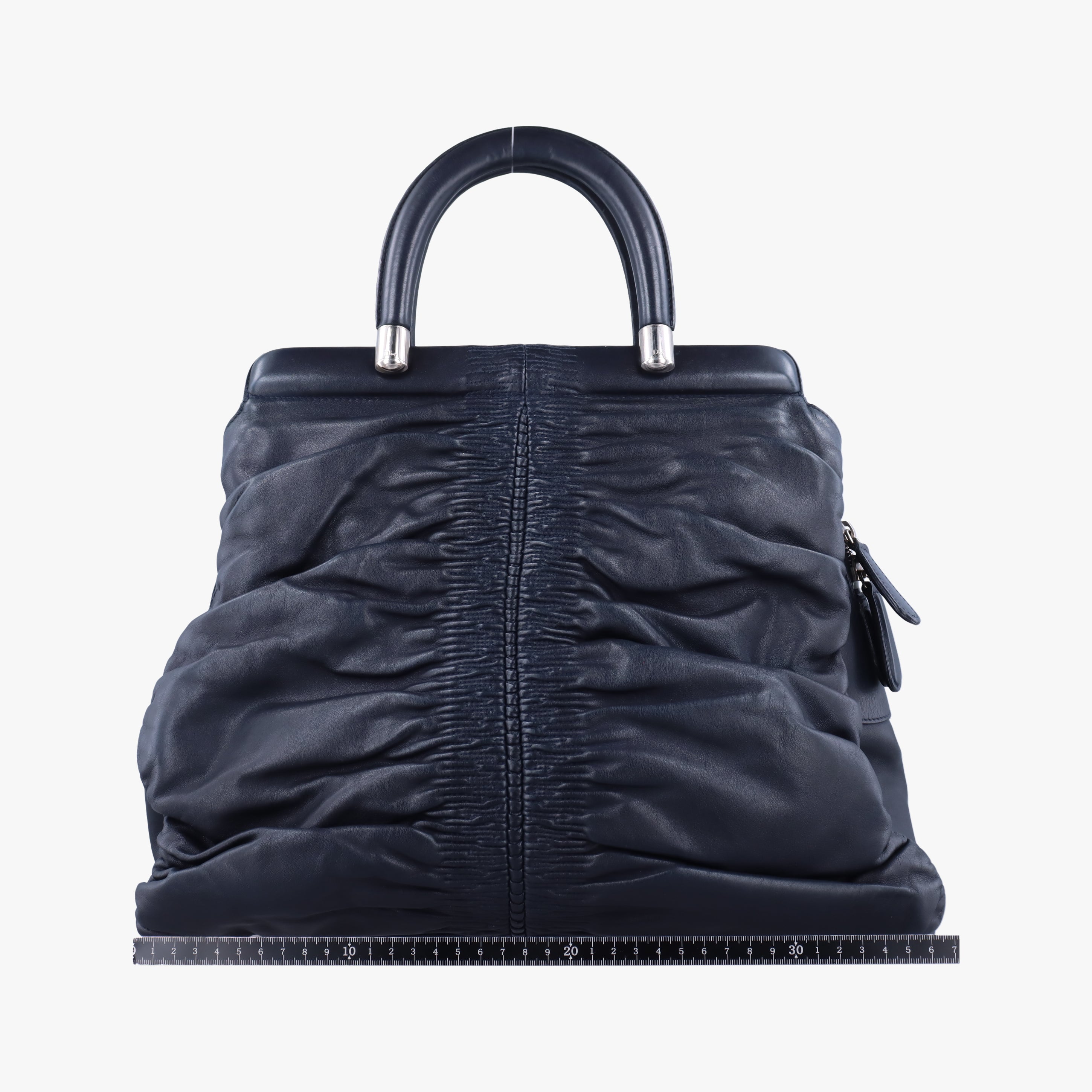 Pre-owned Christian Dior Granville Navy lambskin  handbag | stylenewstar