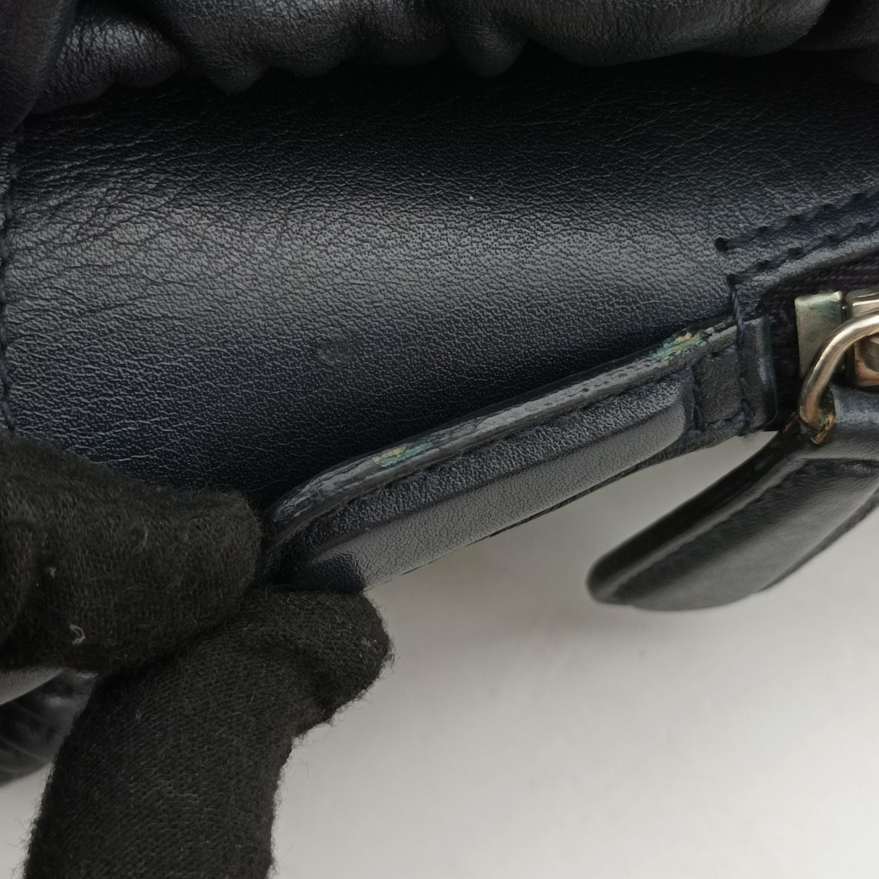 Pre-owned Christian Dior Granville Navy lambskin  handbag | stylenewstar