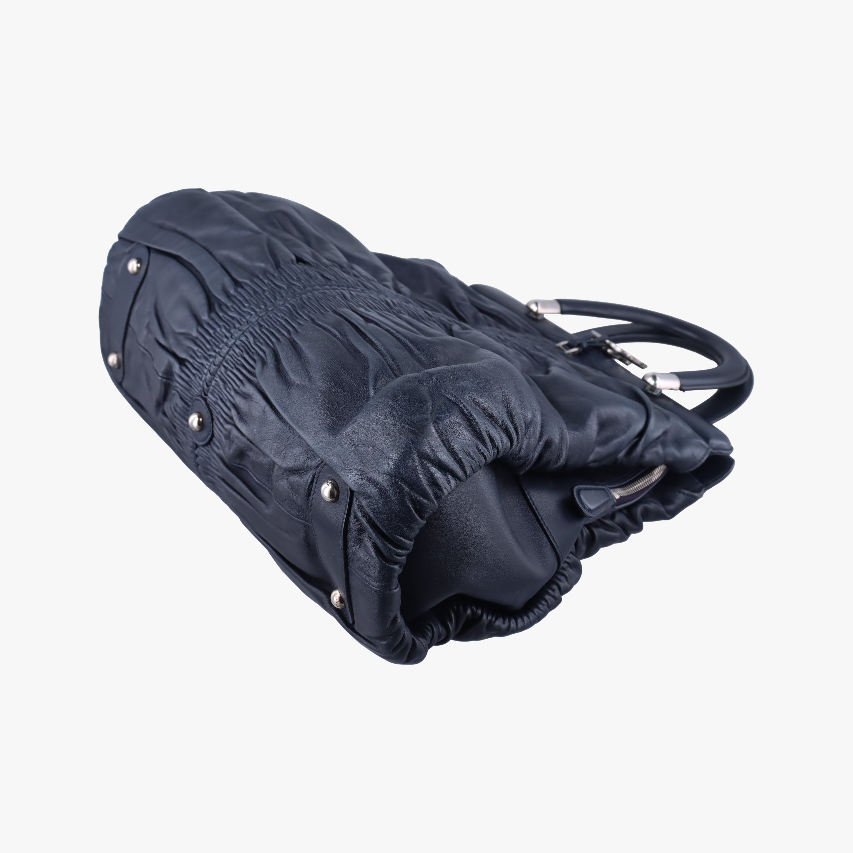 Pre-owned Christian Dior Granville Navy lambskin  handbag | stylenewstar