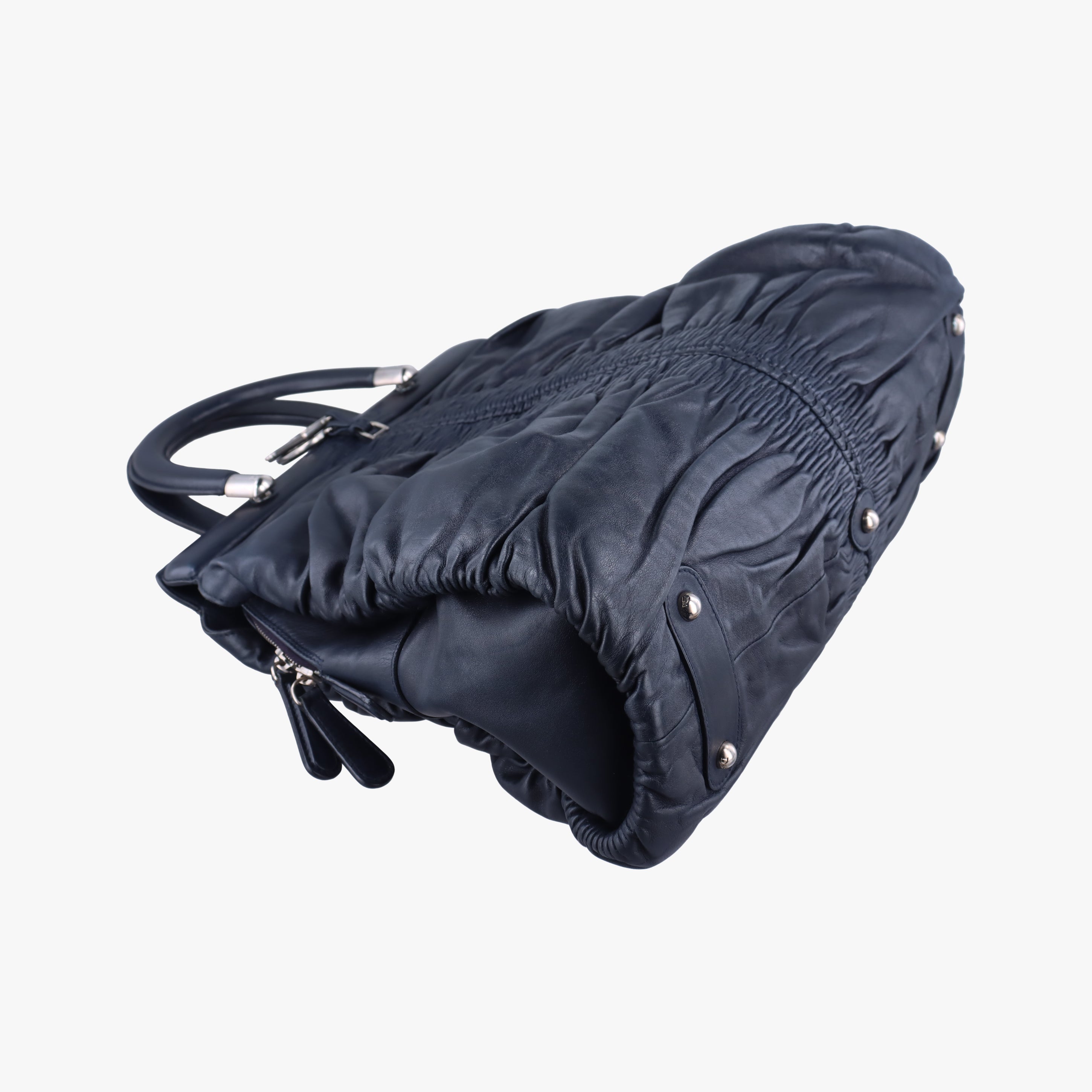Pre-owned Christian Dior Granville Navy lambskin  handbag | stylenewstar