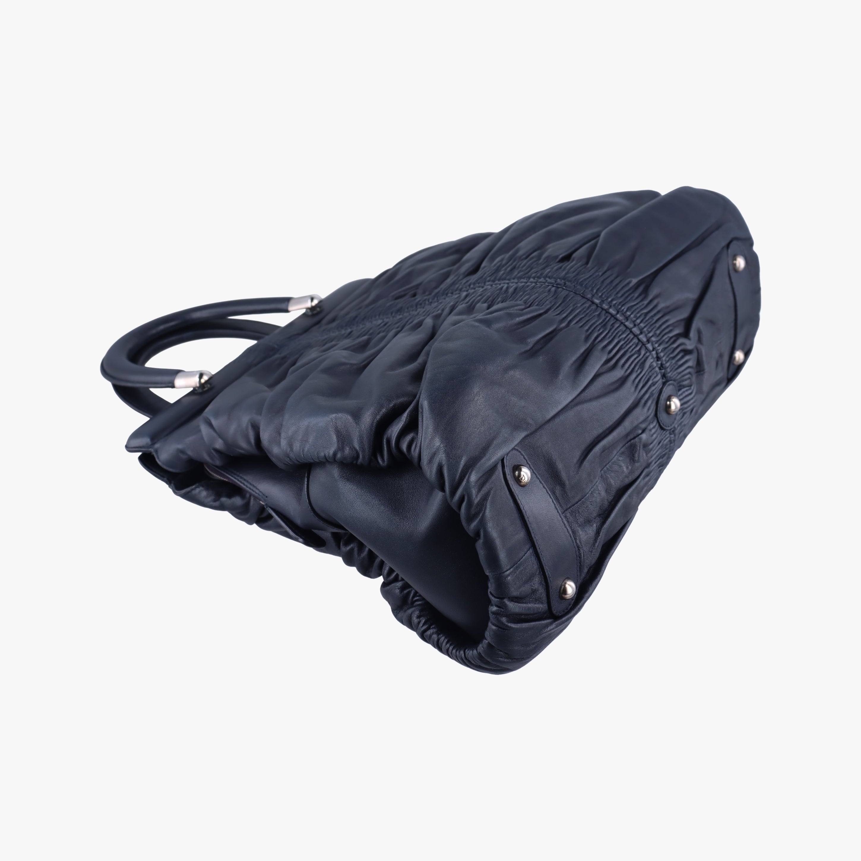 Pre-owned Christian Dior Granville Navy lambskin  handbag | stylenewstar