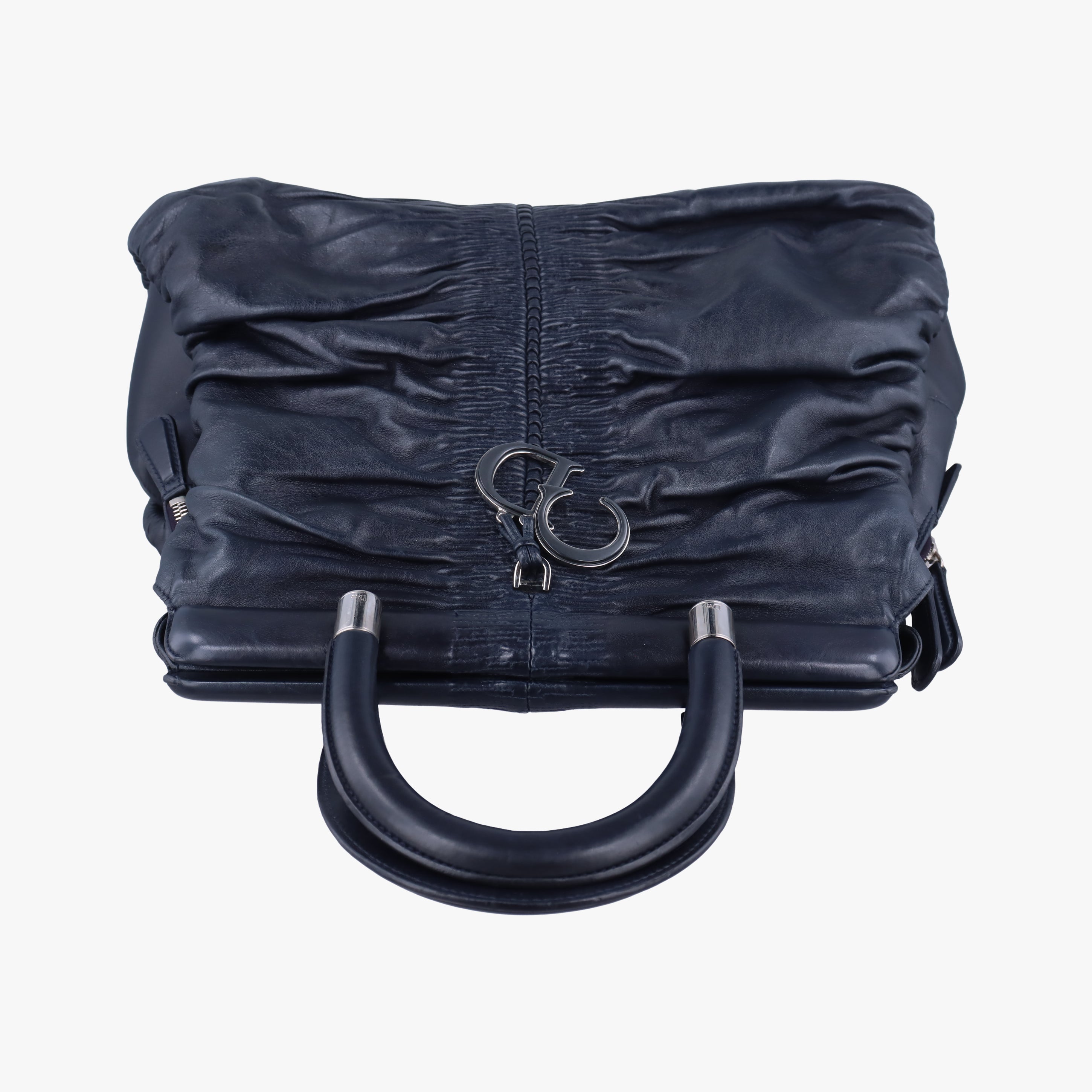 Pre-owned Christian Dior Granville Navy lambskin  handbag | stylenewstar