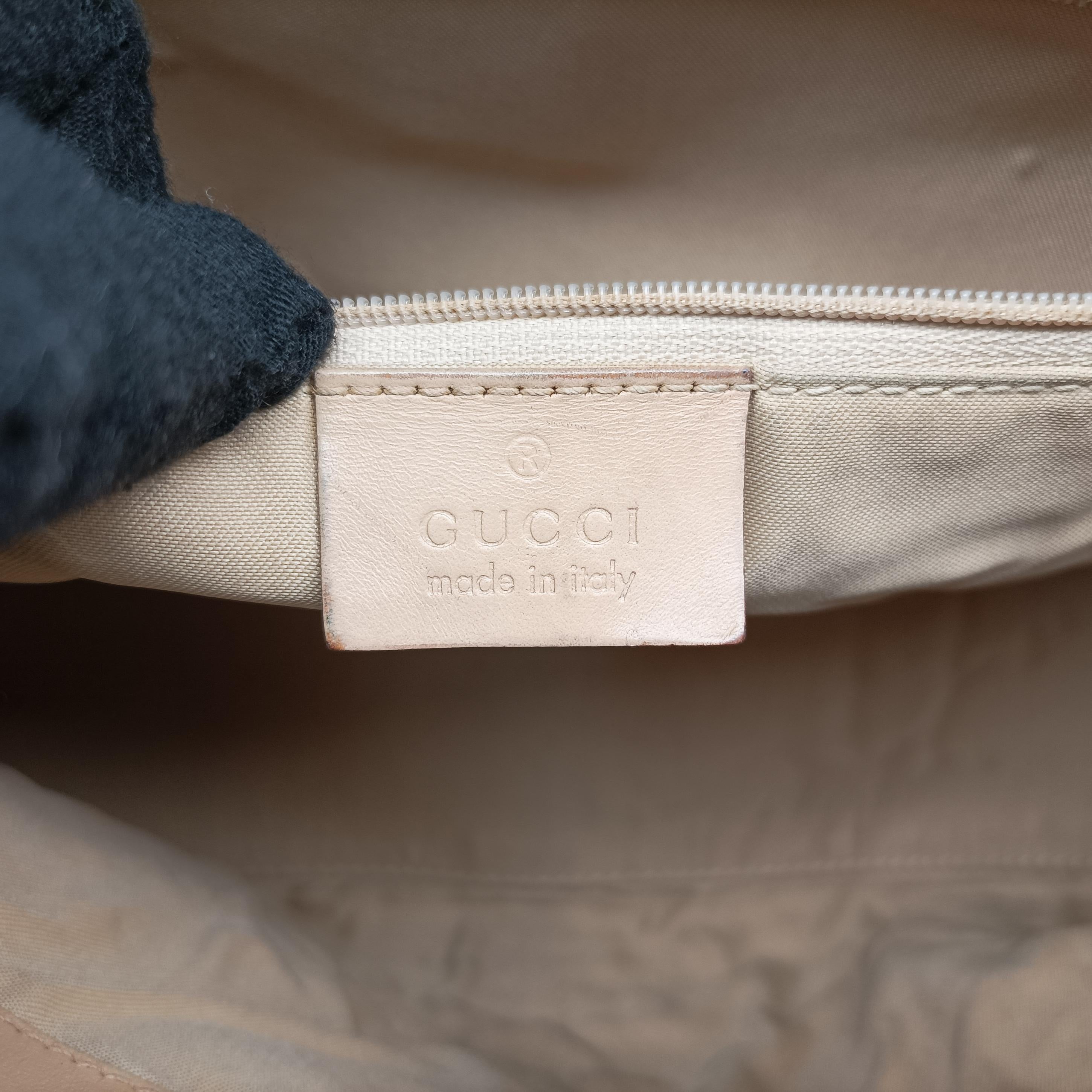Vintage Gucci Jackie Beige canvas 002.10 handbag | stylenewstar