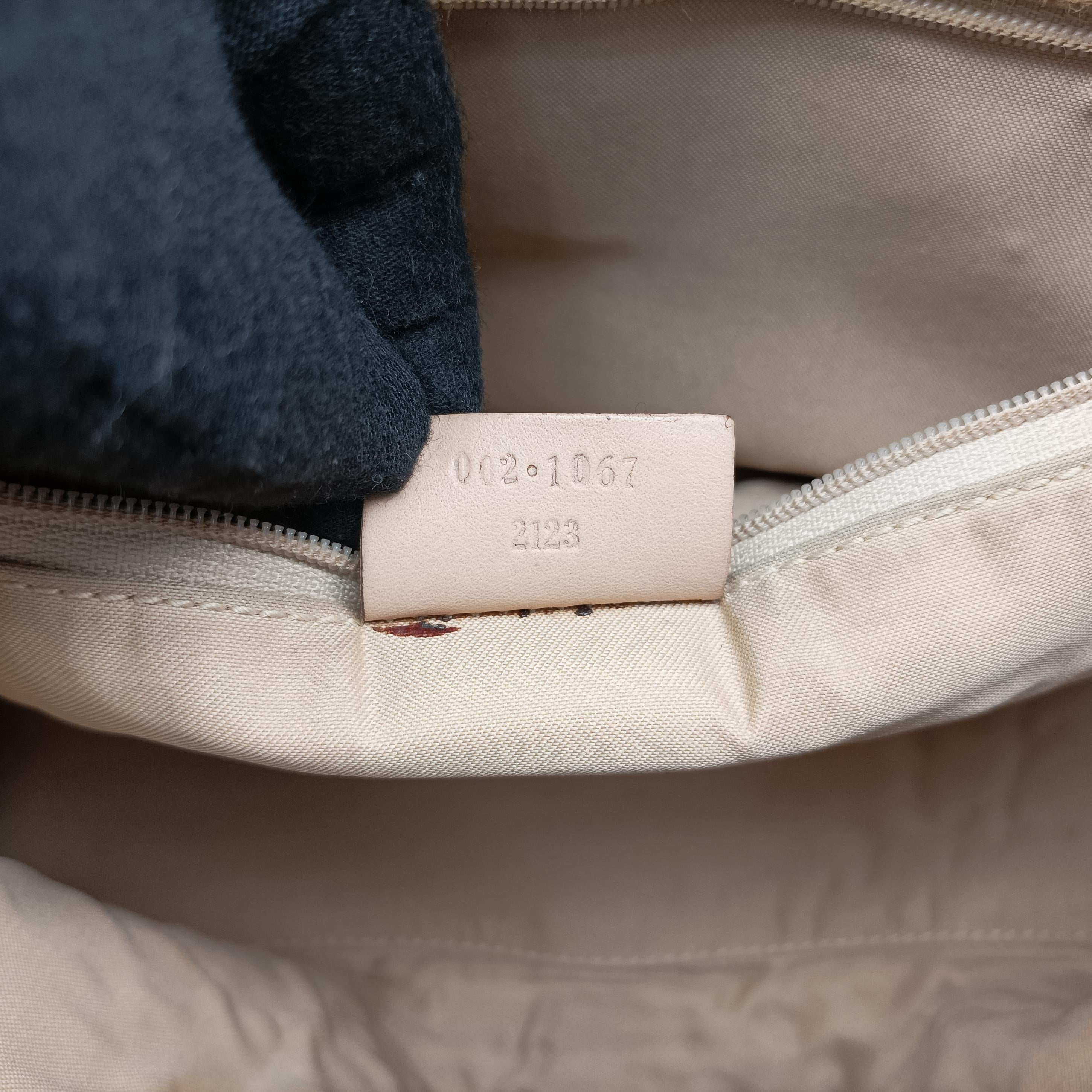 Vintage Gucci Jackie Beige canvas 002.10 handbag | stylenewstar