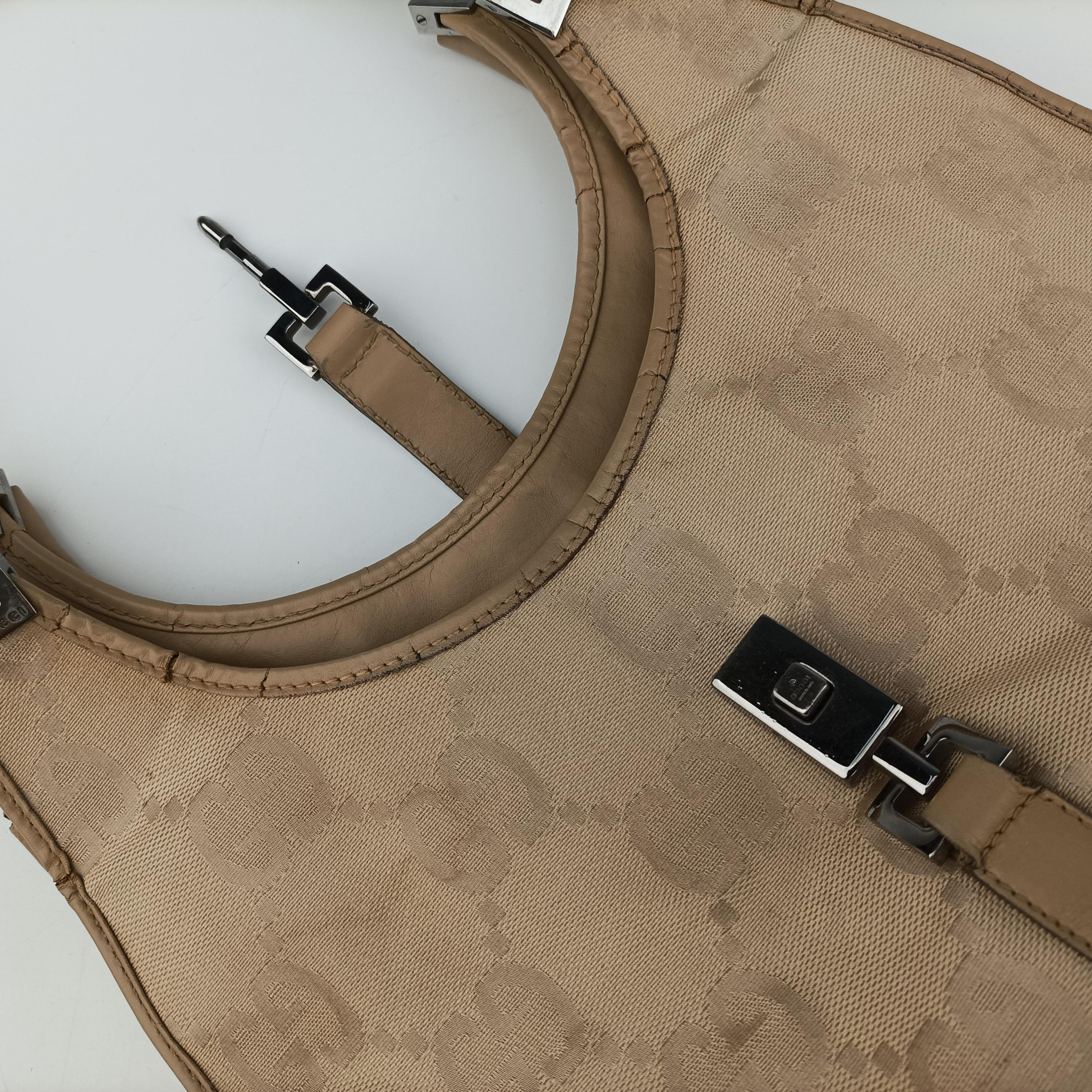 Vintage Gucci Jackie Beige canvas 002.10 handbag | stylenewstar