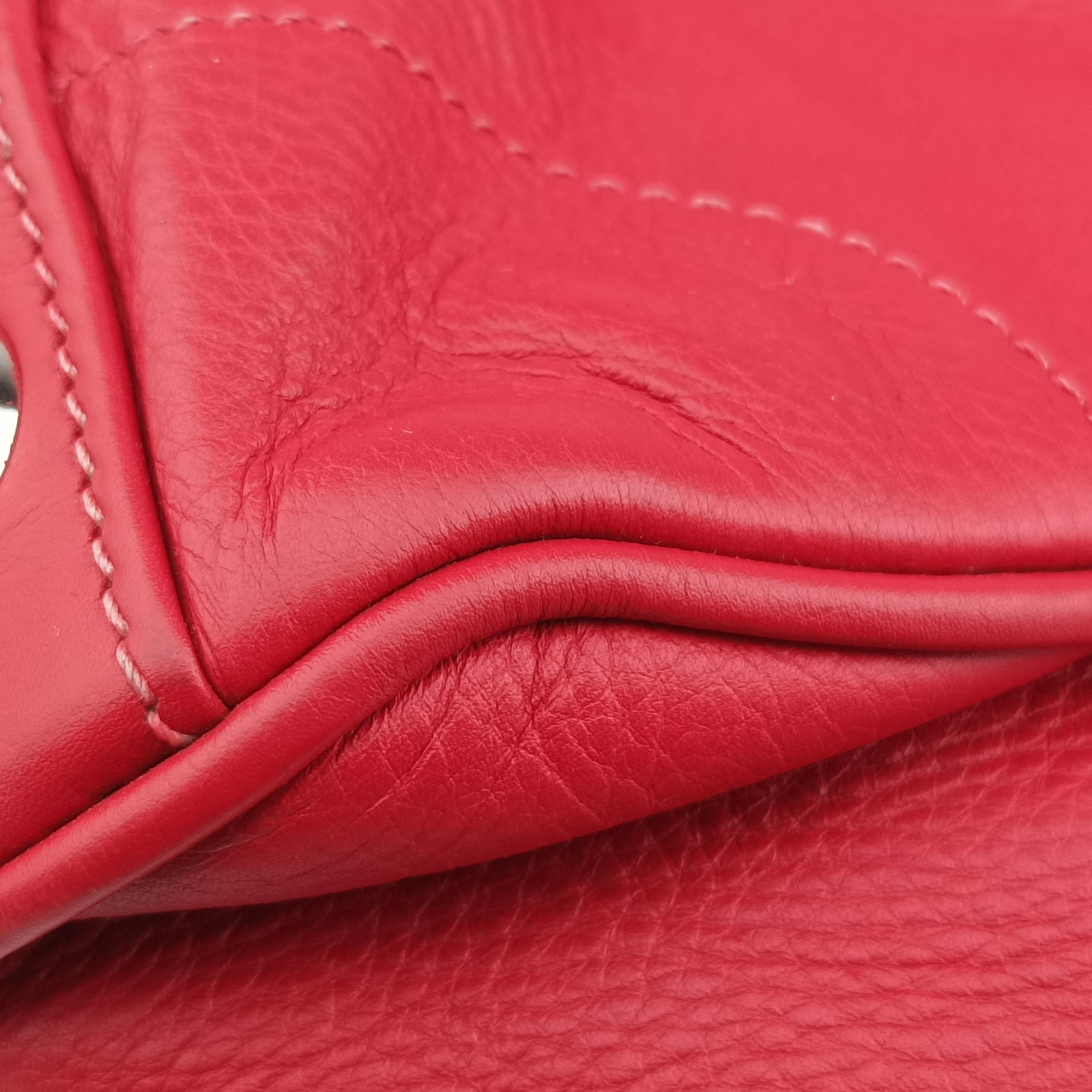Pre-owned Christian Dior CD logo Red leather  handbag | stylenewstar