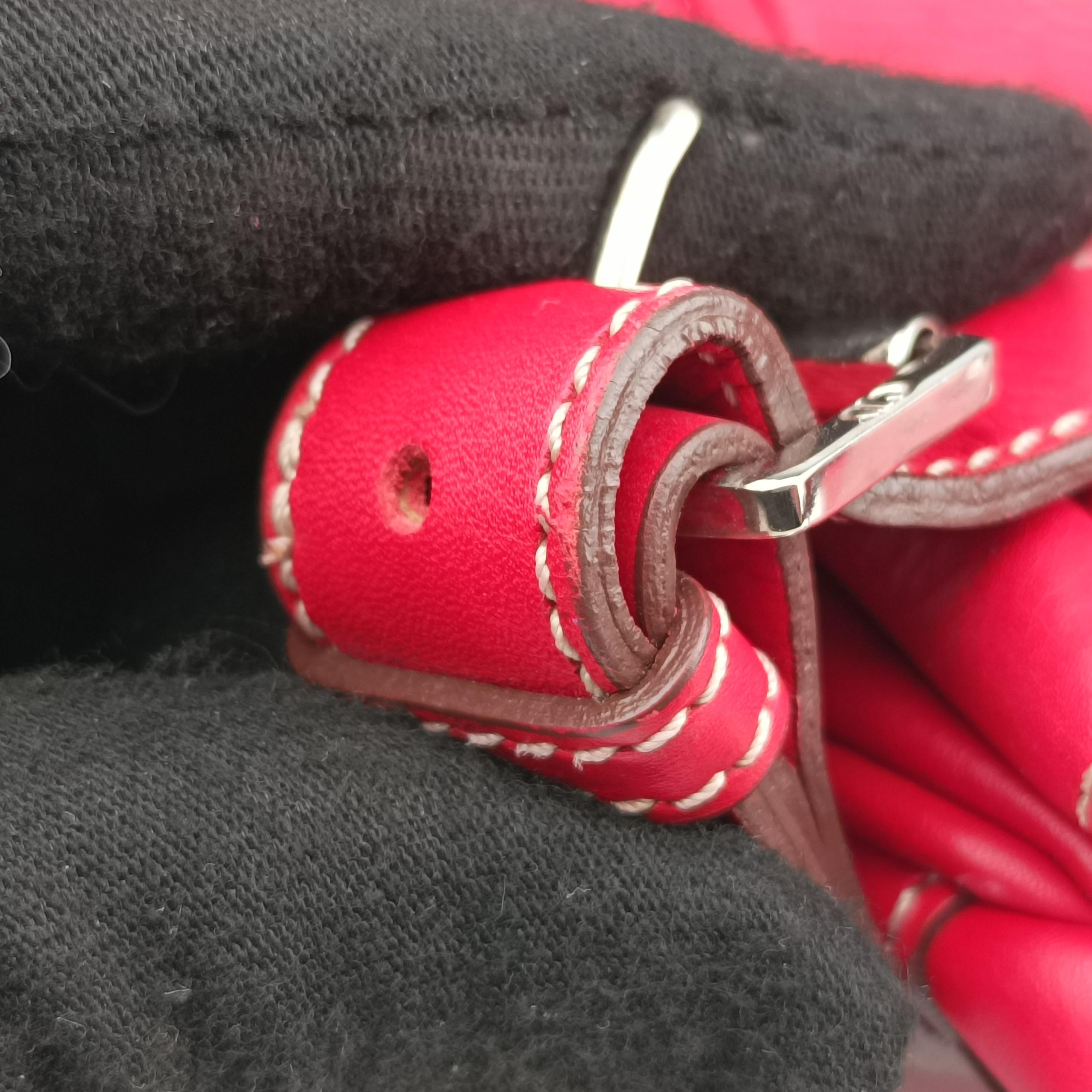 Pre-owned Christian Dior CD logo Red leather  handbag | stylenewstar