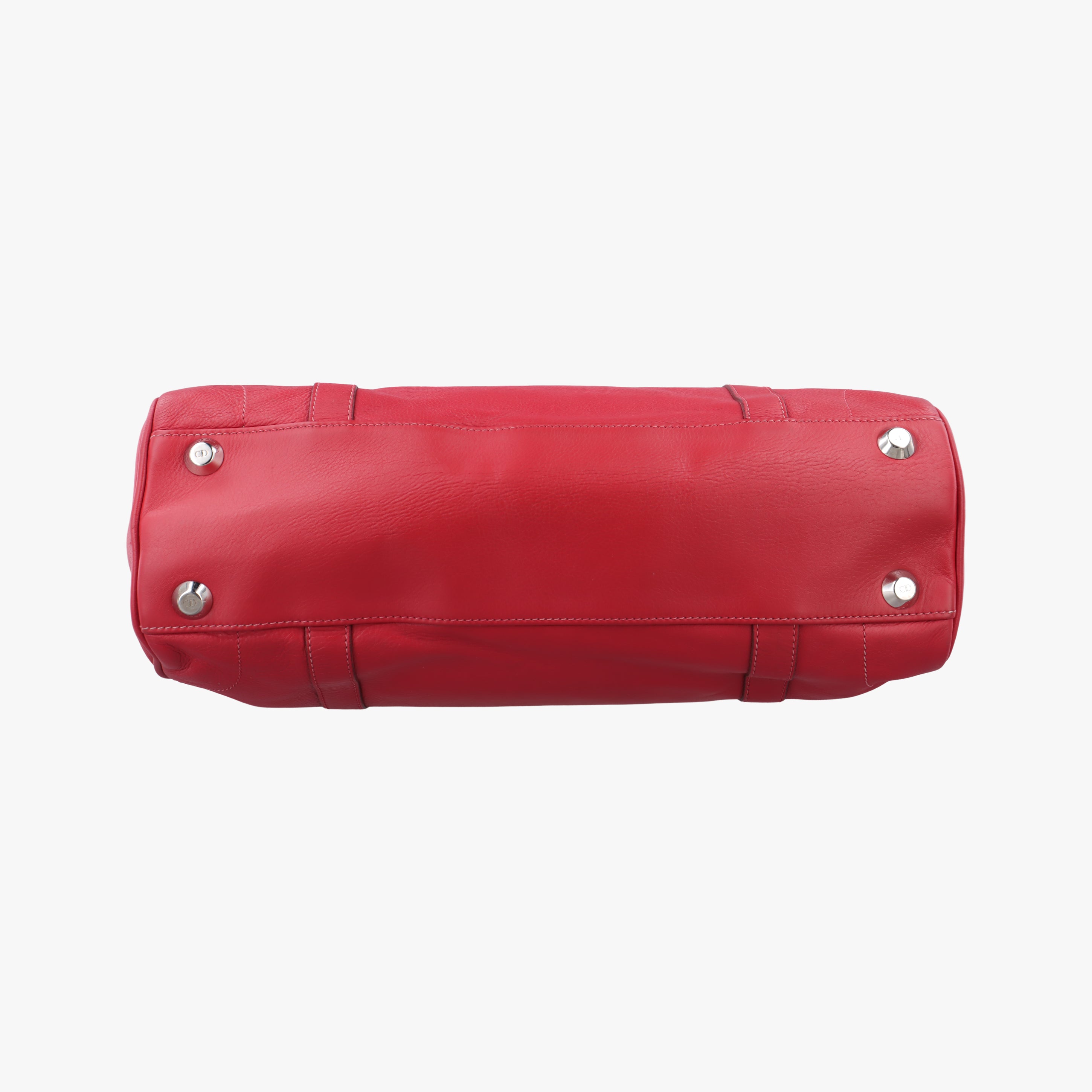 Pre-owned Christian Dior CD logo Red leather  handbag | stylenewstar