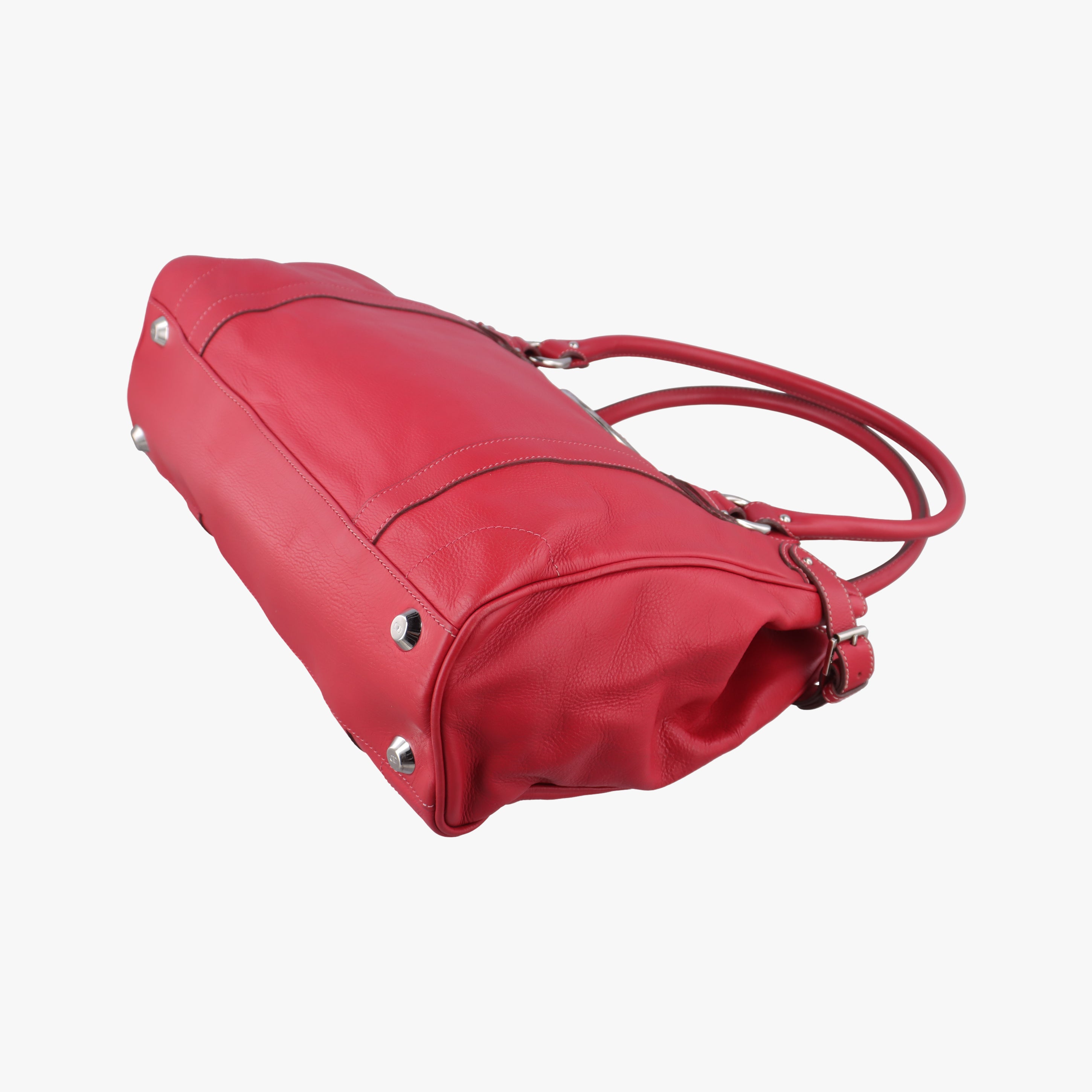 Pre-owned Christian Dior CD logo Red leather  handbag | stylenewstar