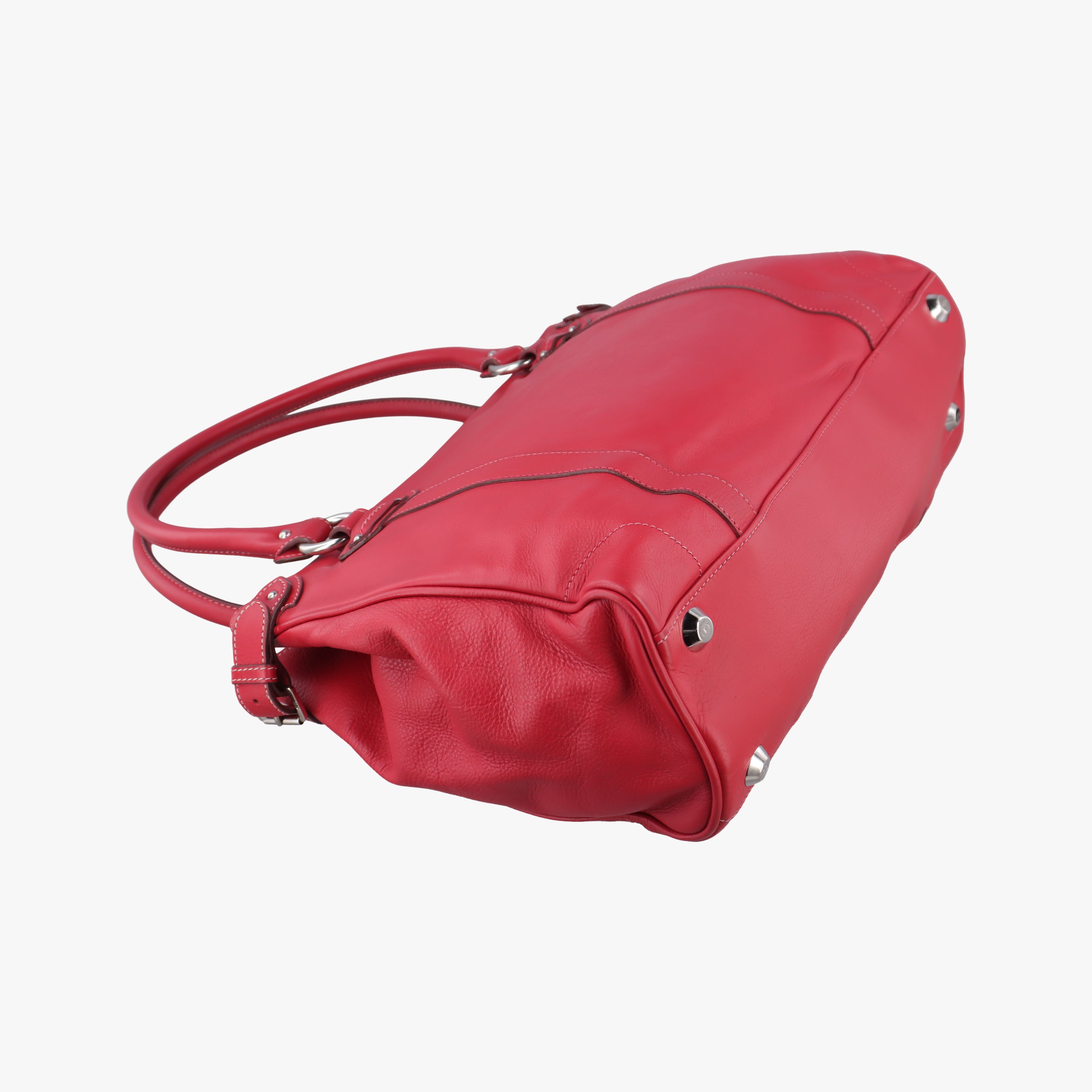 Pre-owned Christian Dior CD logo Red leather  handbag | stylenewstar