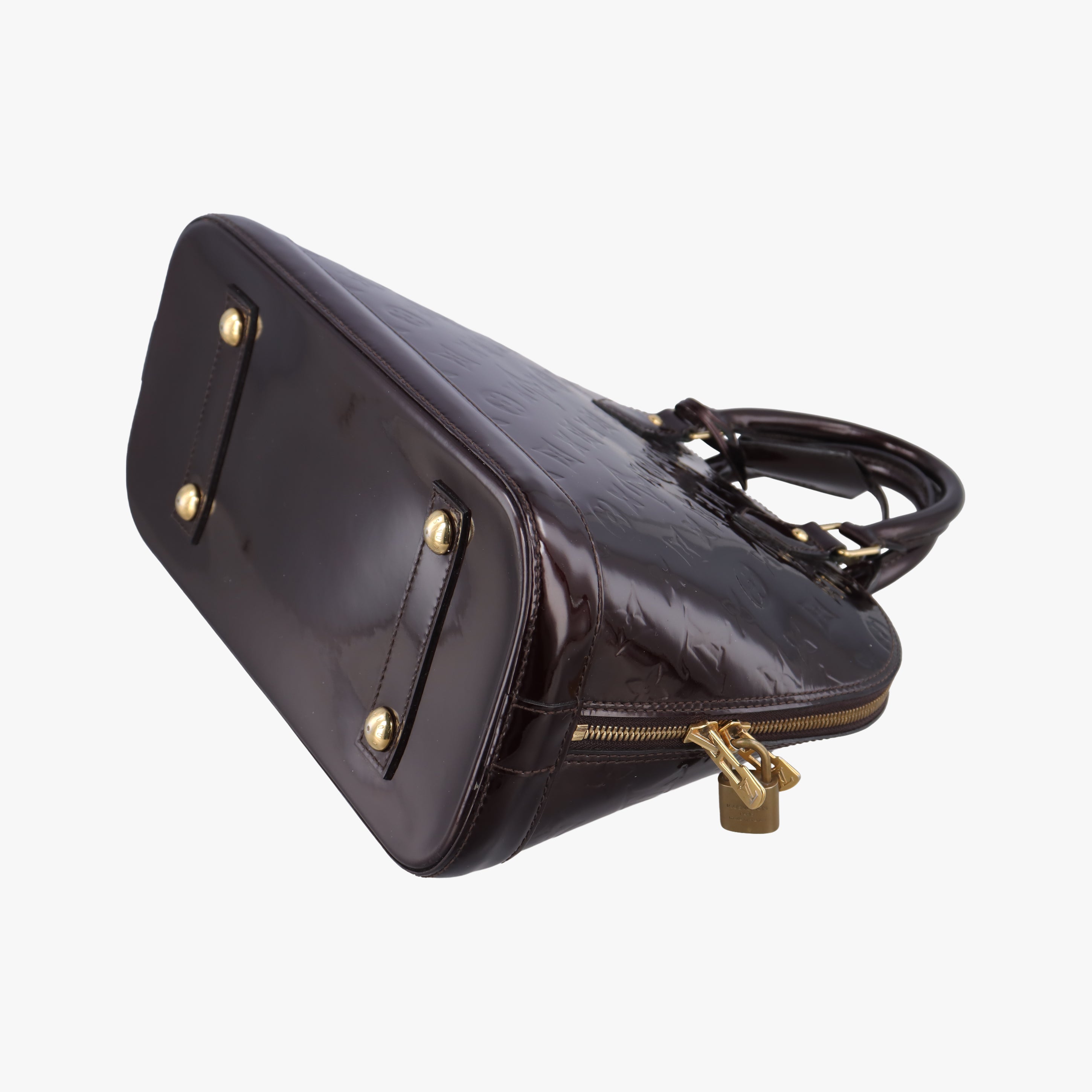 Pre-owned Louis Vuitton Alma PM Amarante Vernis M91611 handbag | stylenewstar