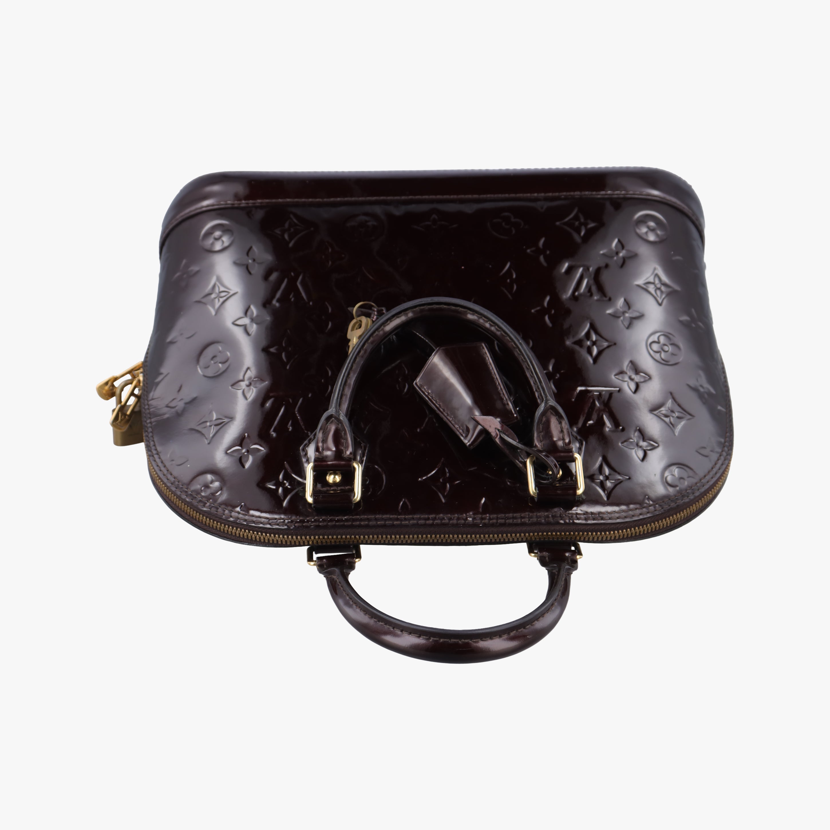Pre-owned Louis Vuitton Alma PM Amarante Vernis M91611 handbag | stylenewstar