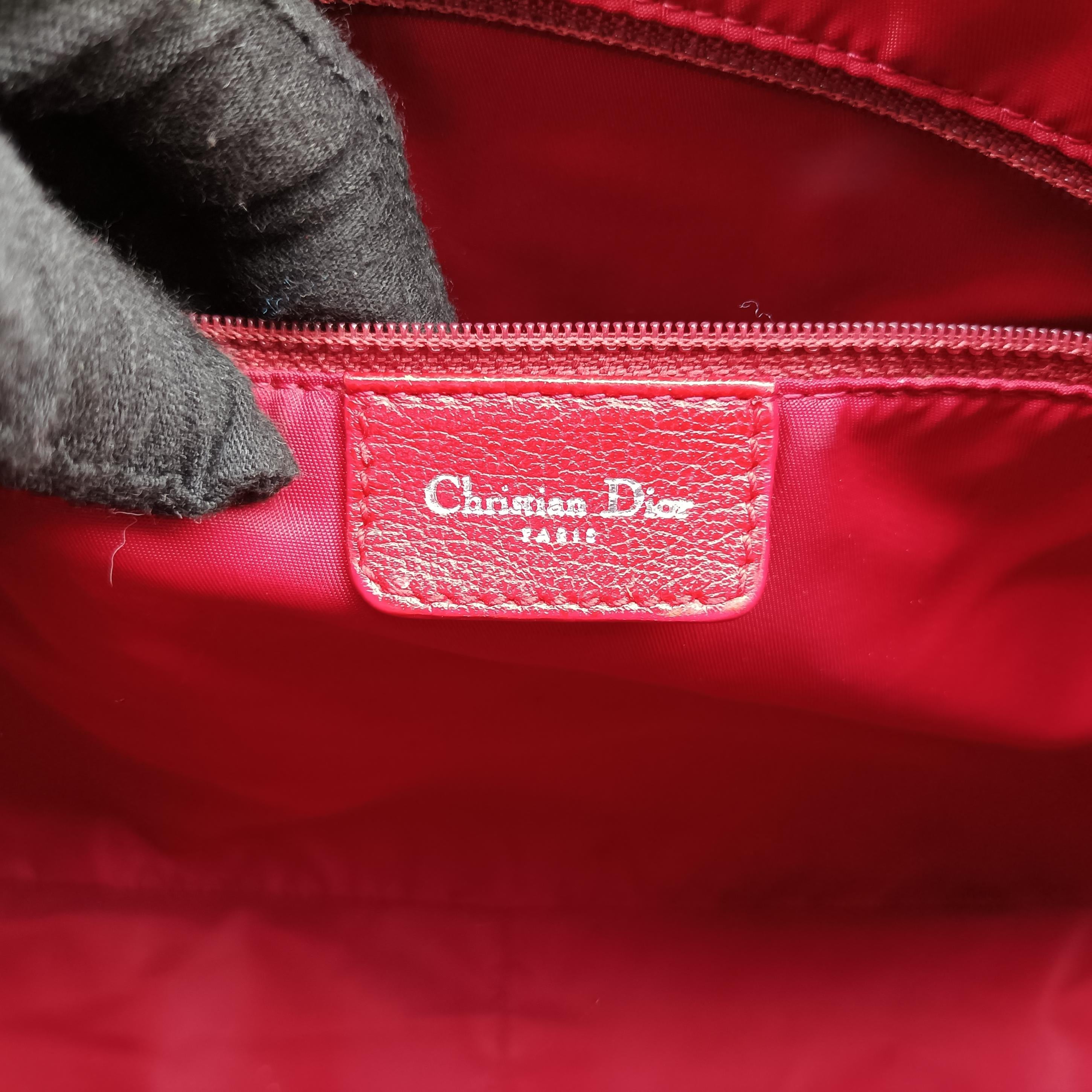 Pre-owned Christian Dior Raster Line beige×Multicolour Canvas  shoulderbag | stylenewstar