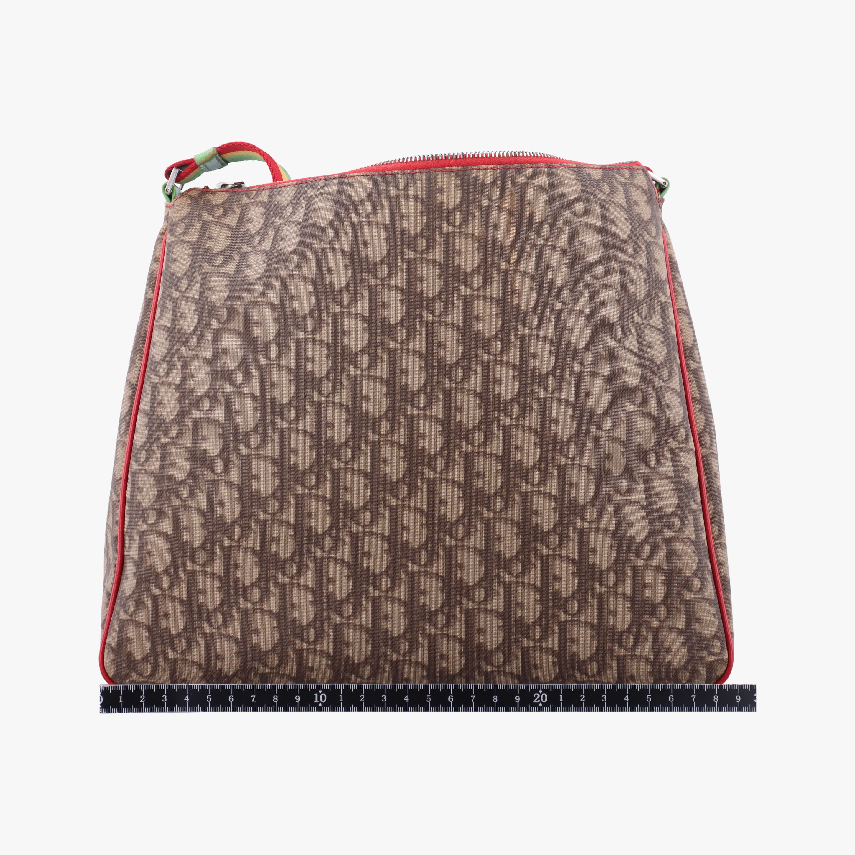Pre-owned Christian Dior Raster Line beige×Multicolour Canvas  shoulderbag | stylenewstar