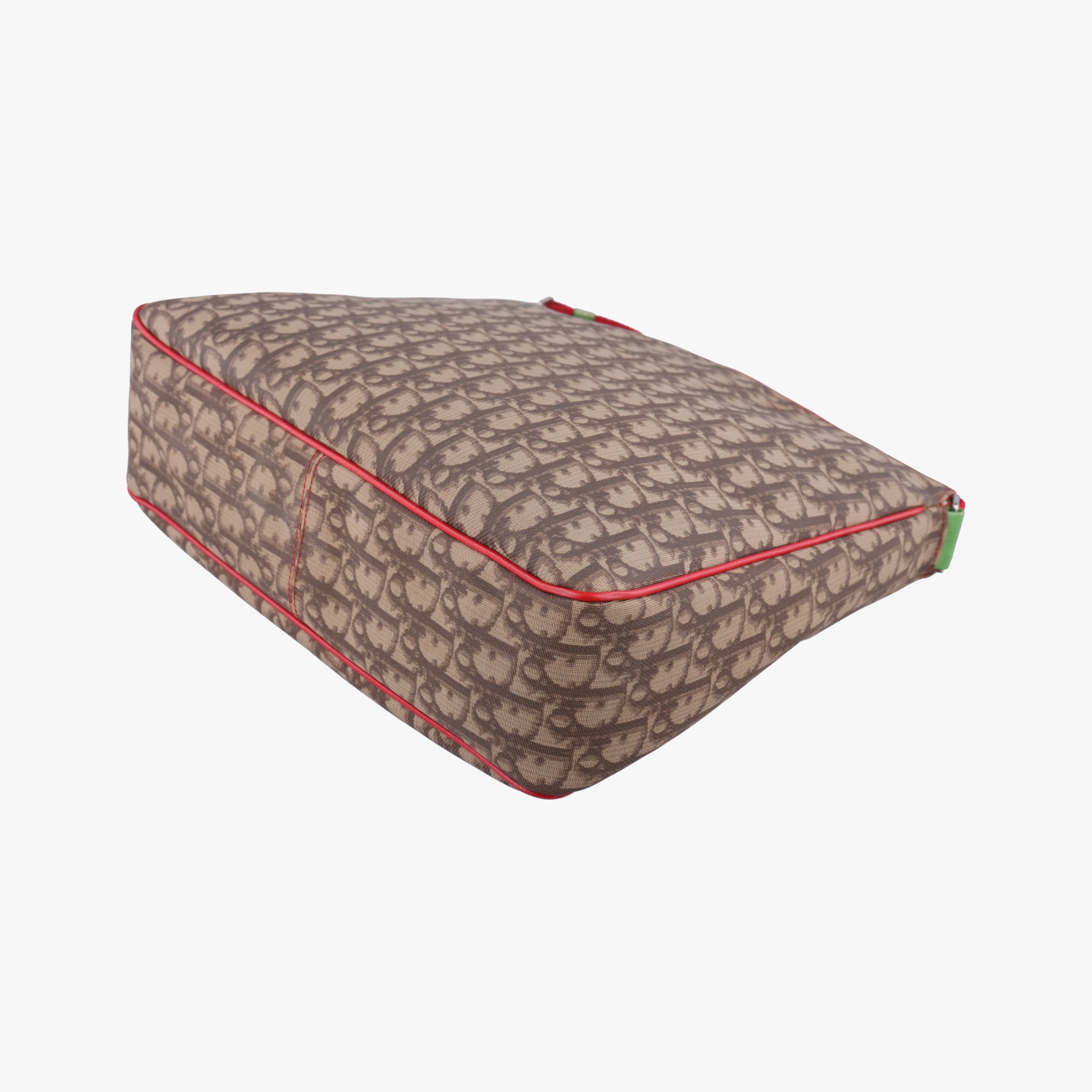 Pre-owned Christian Dior Raster Line beige×Multicolour Canvas  shoulderbag | stylenewstar
