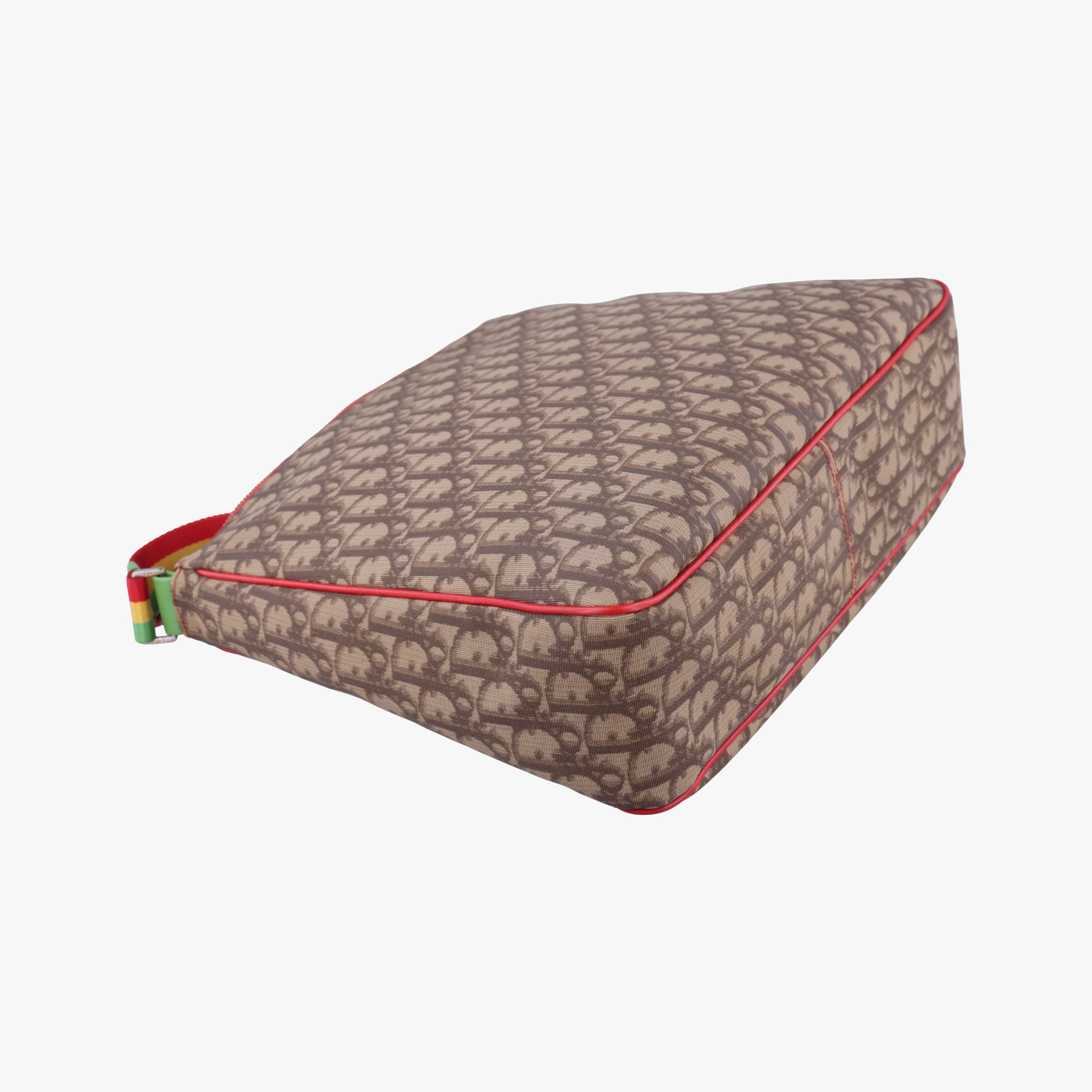 Pre-owned Christian Dior Raster Line beige×Multicolour Canvas  shoulderbag | stylenewstar