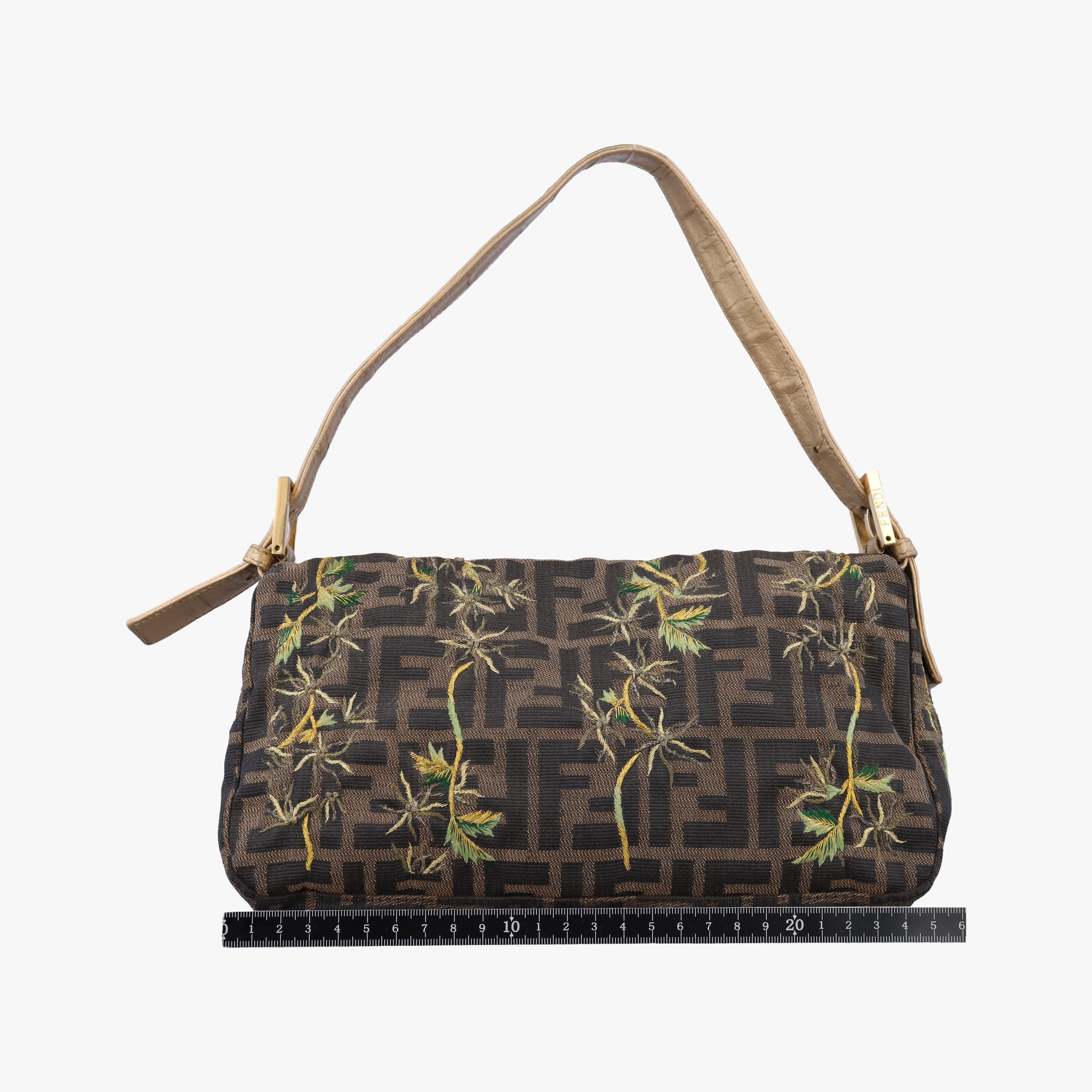 Pre-owned Fendi Baguette Brown×Multicolour canvas×leather  handbag | stylenewstar