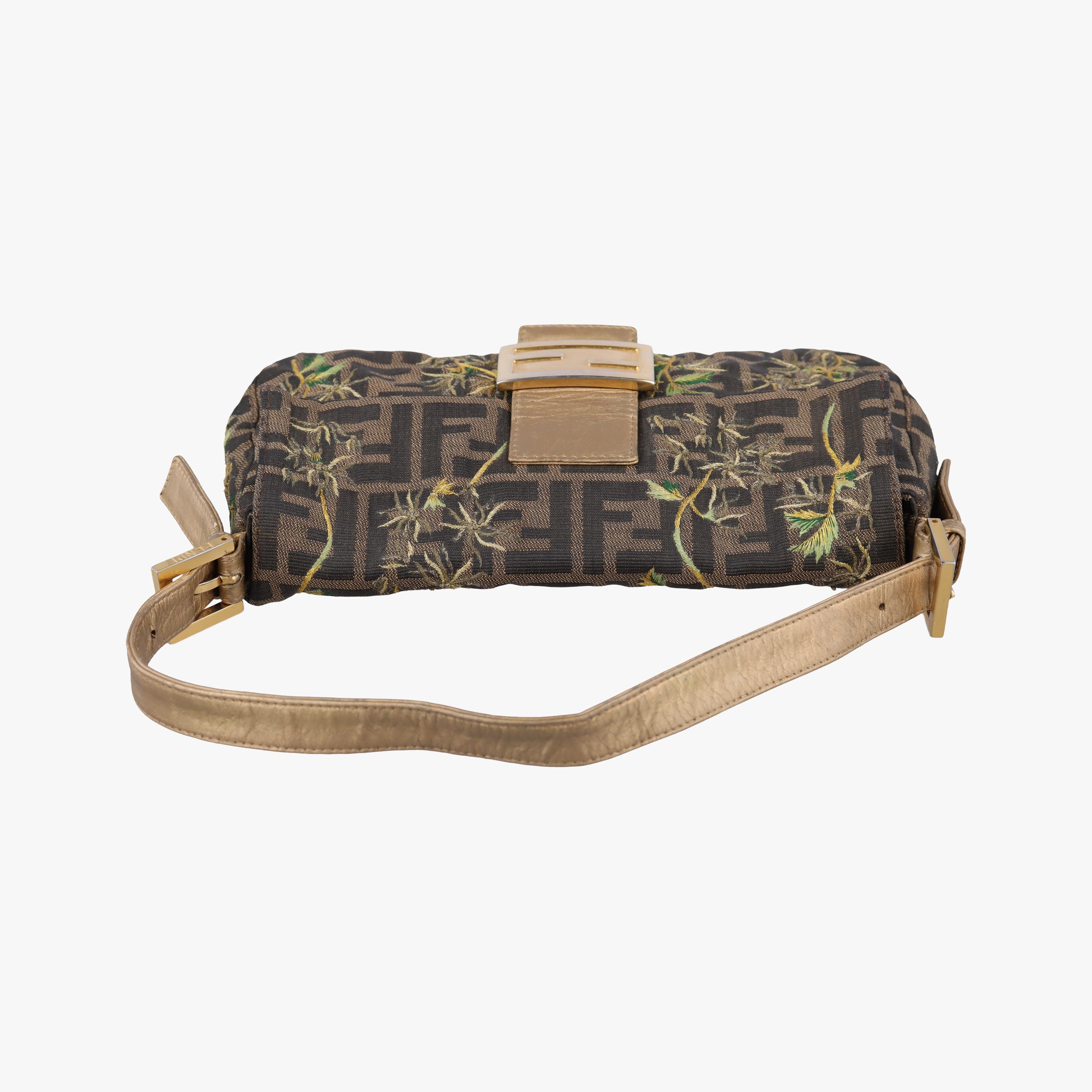 Pre-owned Fendi Baguette Brown×Multicolour canvas×leather  handbag | stylenewstar