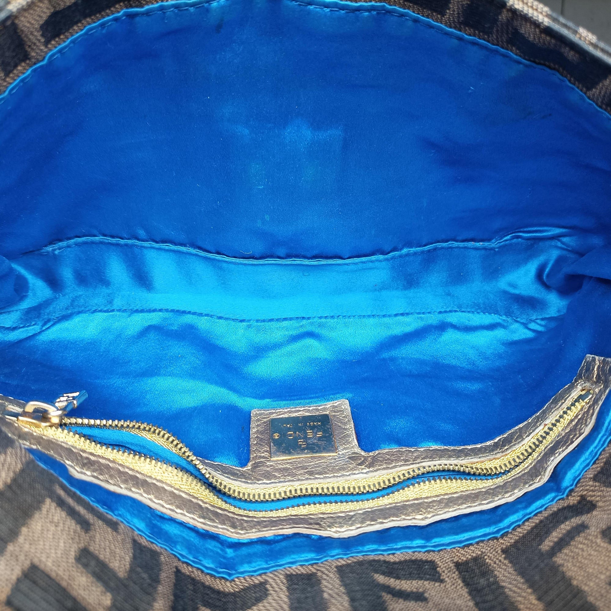 Pre-owned Fendi Baguette Brown×Multicolour canvas×leather  handbag | stylenewstar