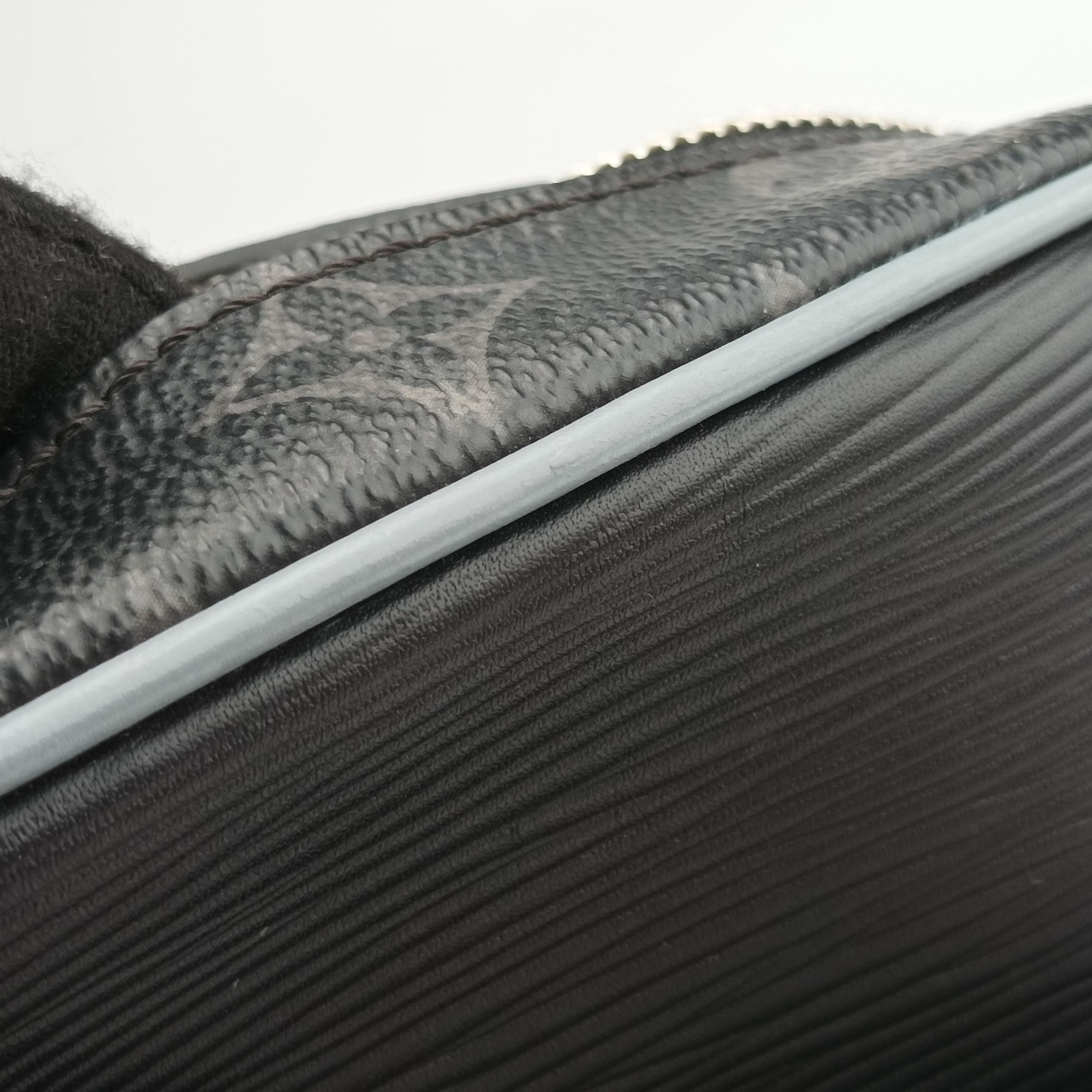 Pre-owned Louis Vuitton Danube Slim PＭ BLACK×BLUE Epi×Monogram Eclipse M53421 shoulderbag | stylenewstar
