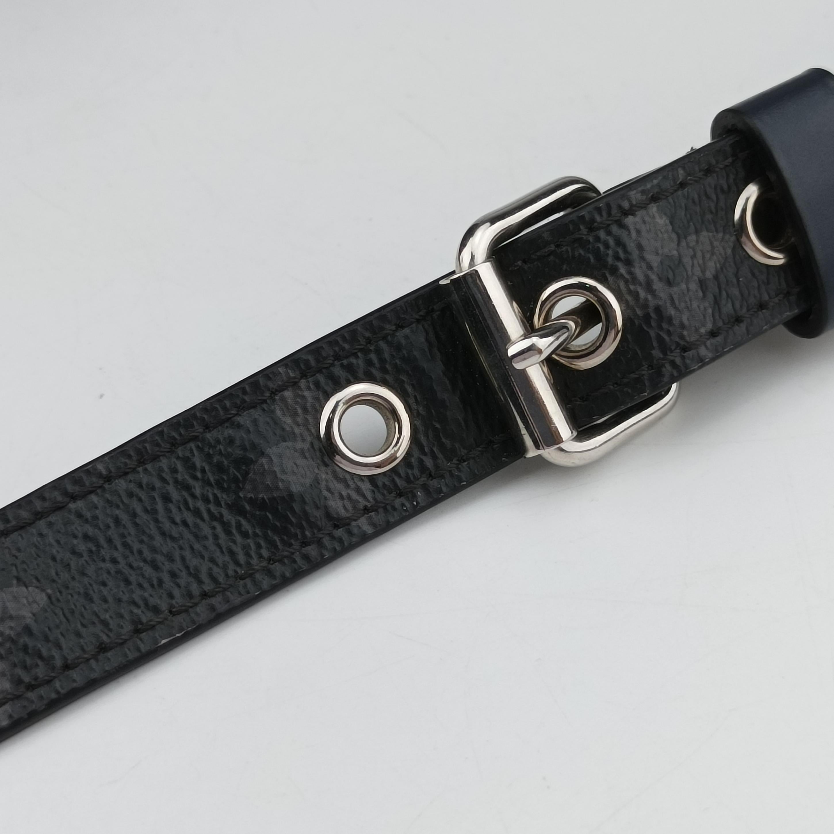 Pre-owned Louis Vuitton Danube Slim PＭ BLACK×BLUE Epi×Monogram Eclipse M53421 shoulderbag | stylenewstar
