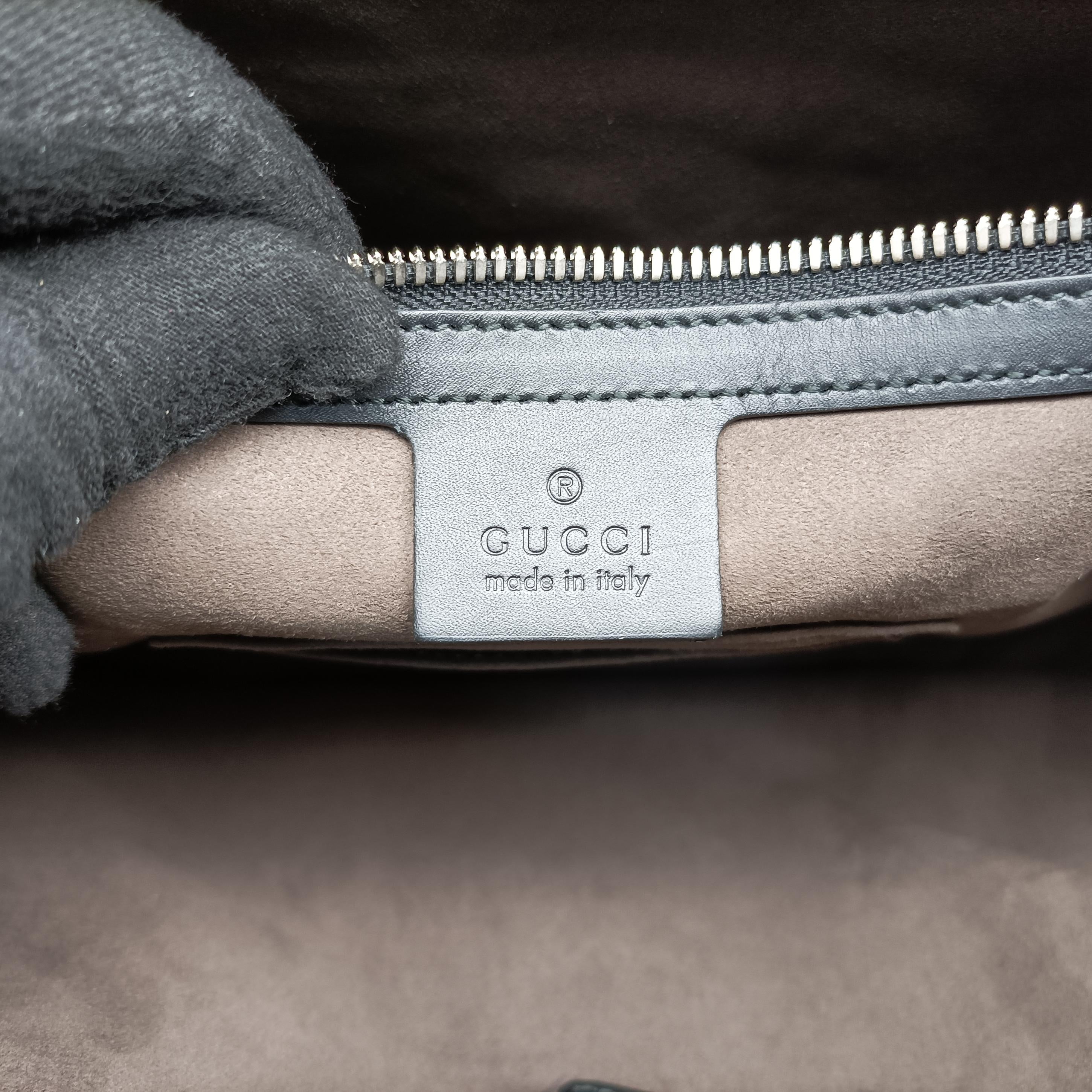 Pre-owned Gucci Guccissima Black Leather 435322 shoulderbag | stylenewstar