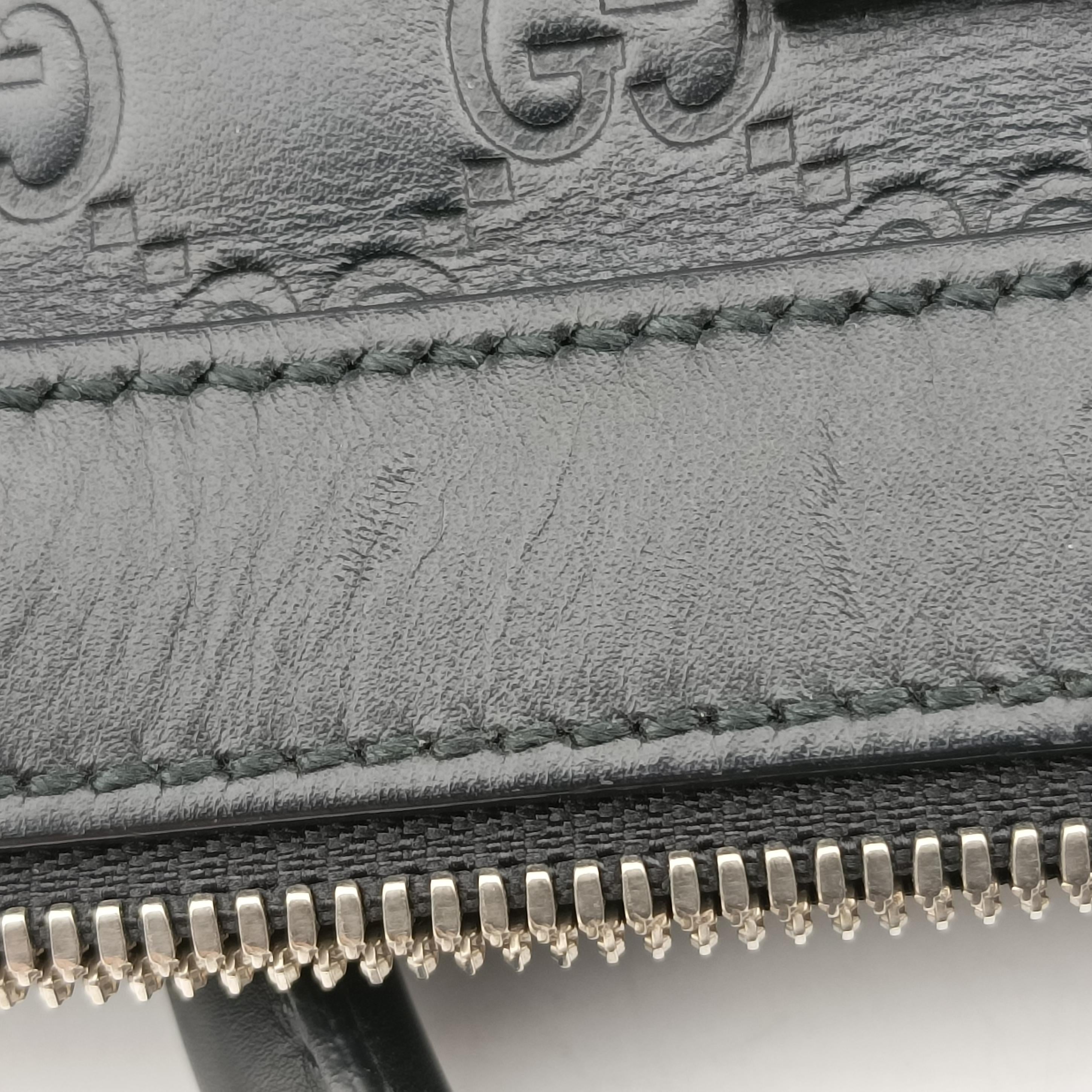 Pre-owned Gucci Guccissima Black Leather 435322 shoulderbag | stylenewstar